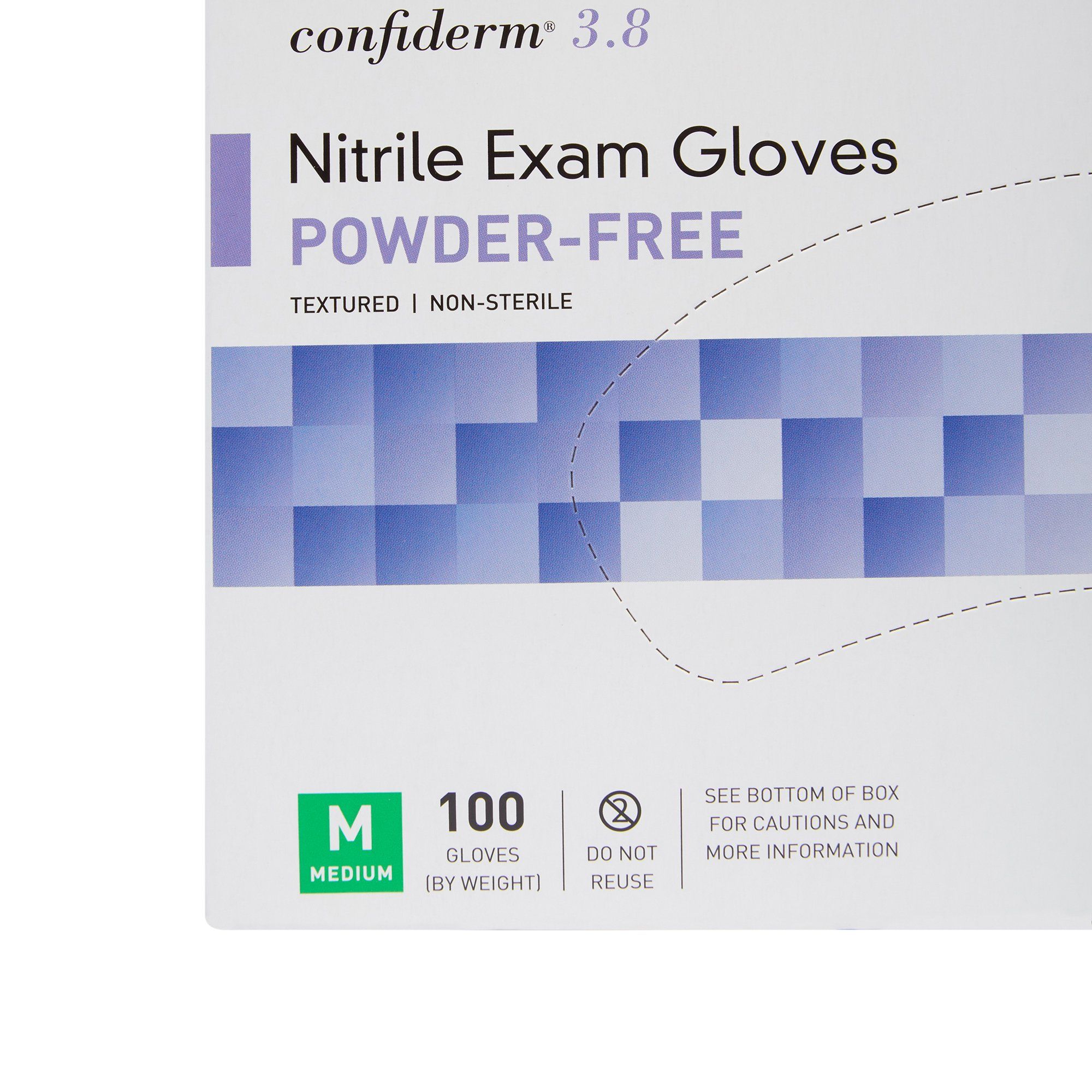 McKesson Confiderm® 3.8 Nitrile Exam Gloves, Medium - 100 ct