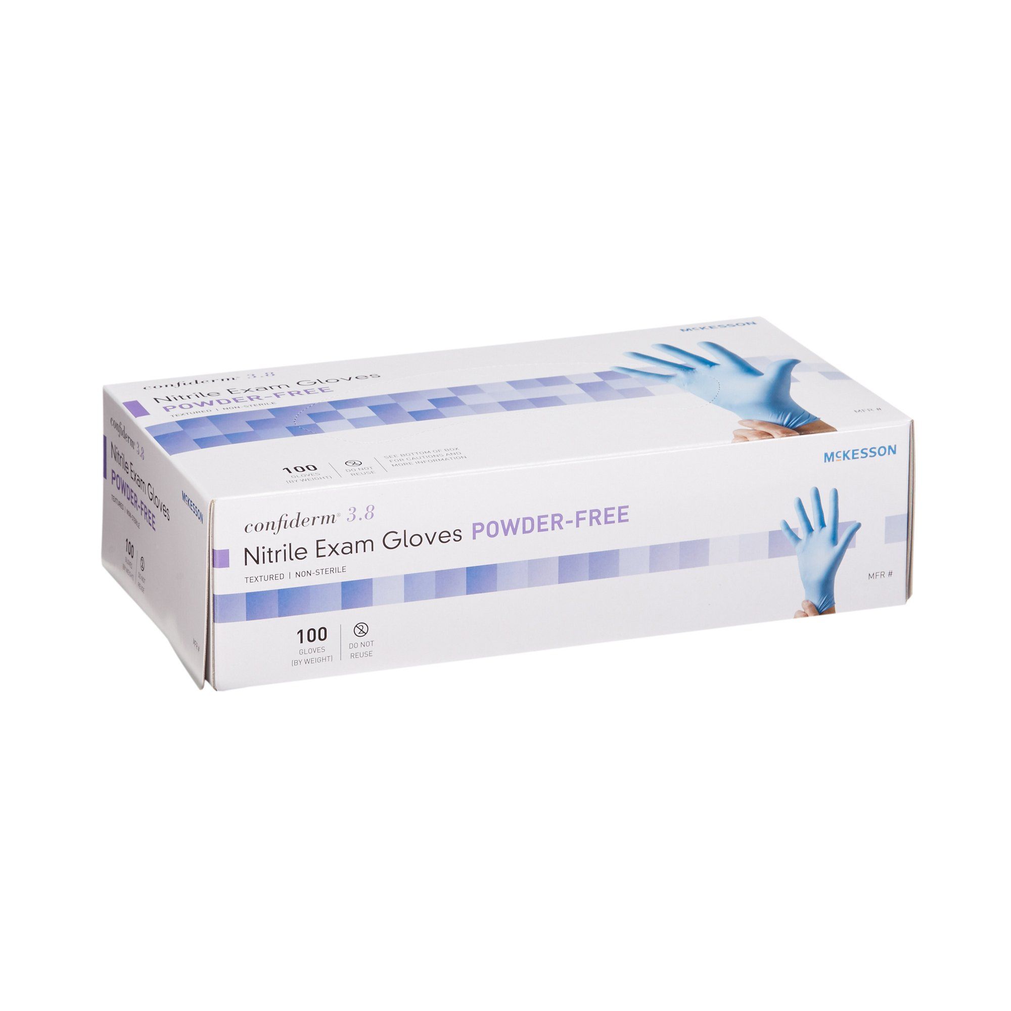 McKesson Confiderm® 3.8 Nitrile Exam Gloves, Large - 100 ct