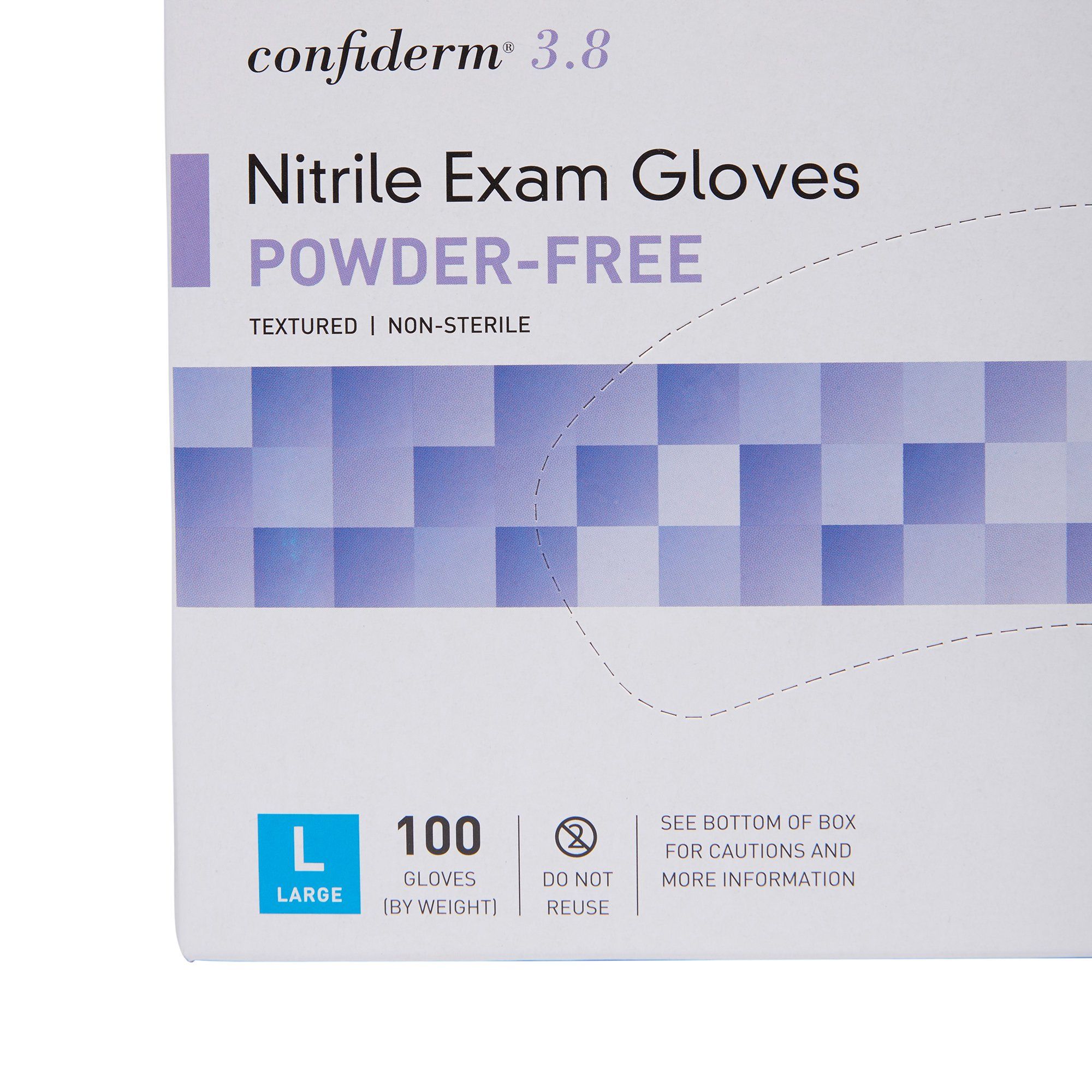 McKesson Confiderm® 3.8 Nitrile Exam Gloves, Large - 100 ct