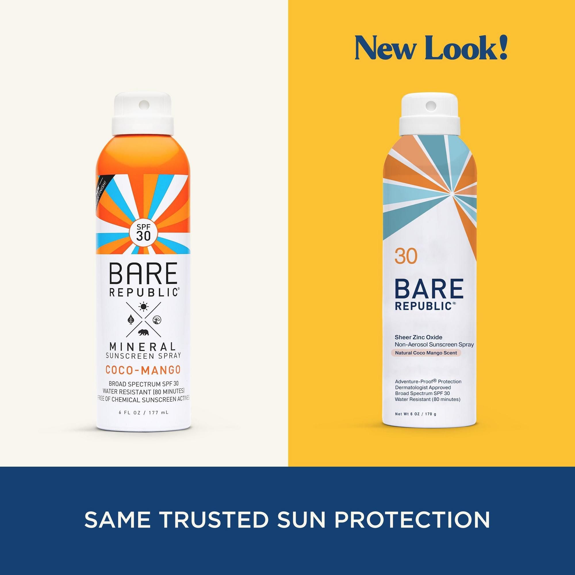 Bare Republic Mineral Non-Aerosol Sunscreen Spray, Coco-Mango, SPF 30 - 6 fl oz