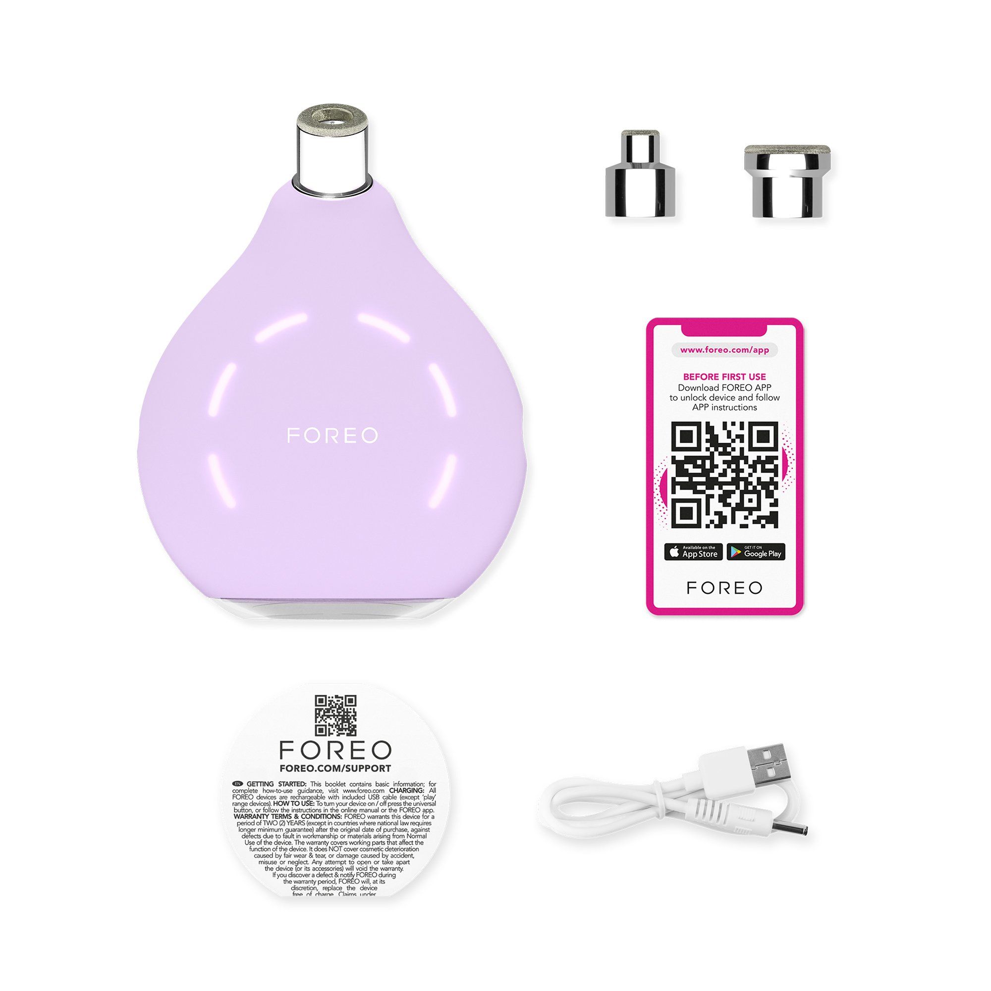 FOREO KIWI™ Derma Diamond Microdermabrasion Pore Vacuum - Lavender