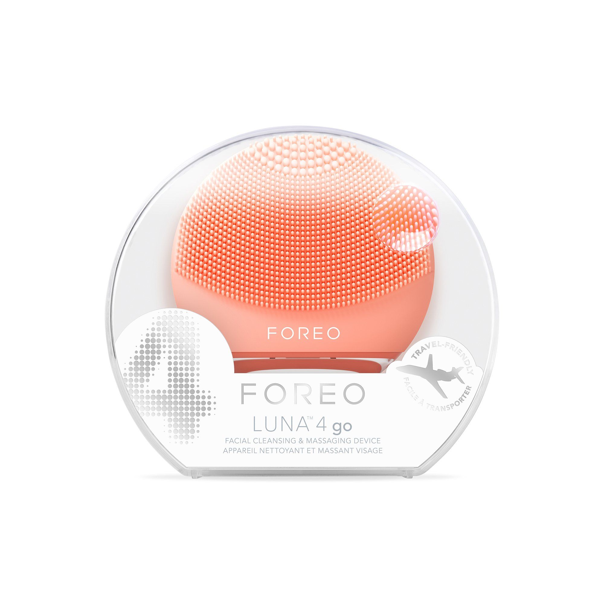 FOREO LUNA™ 4 Go Travel-Friendly Facial Cleansing & Massaging Device - Perfect Peach