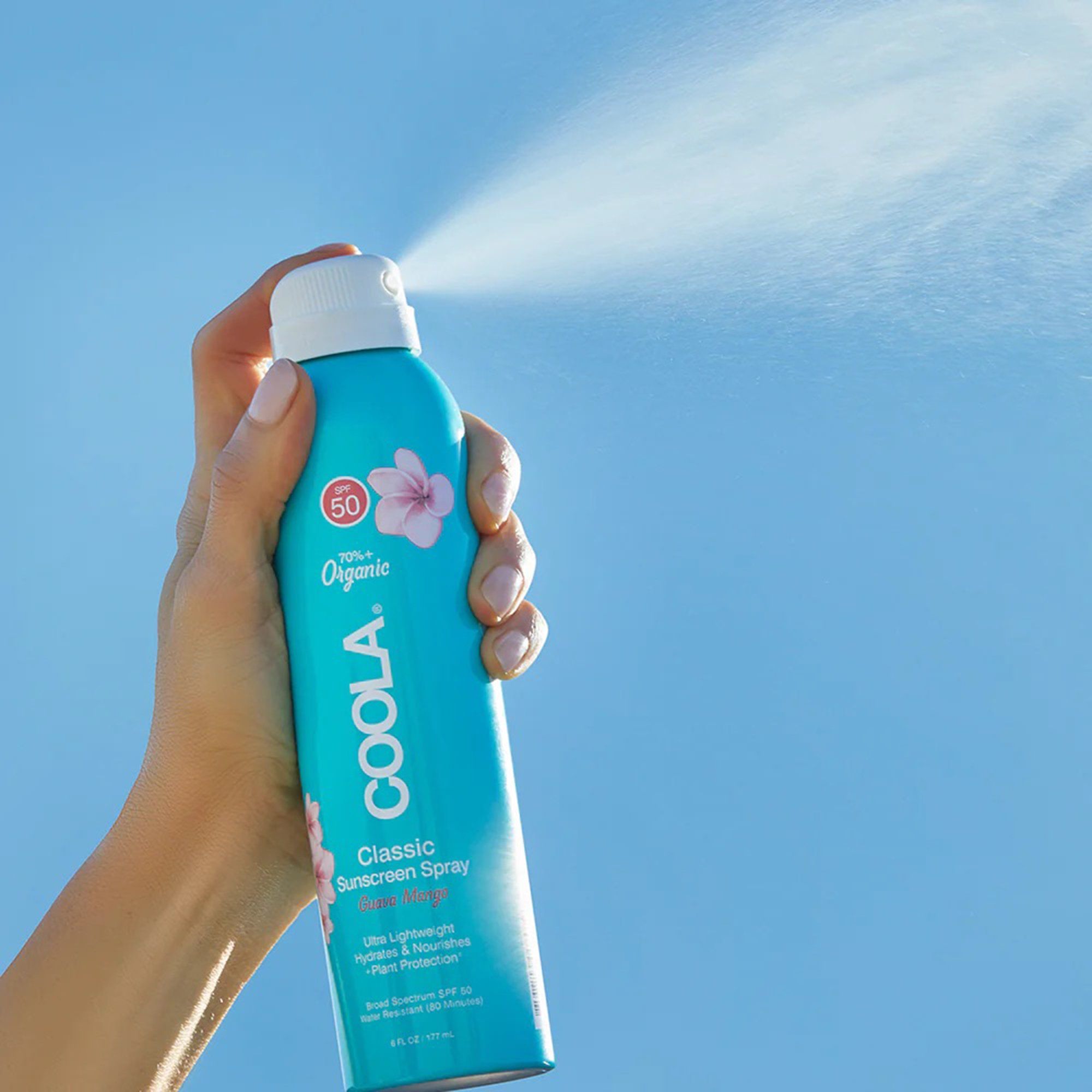 Coola Classic Body Organic Sunscreen Spray, Guava Mango, SPF 50 - 6 fl oz