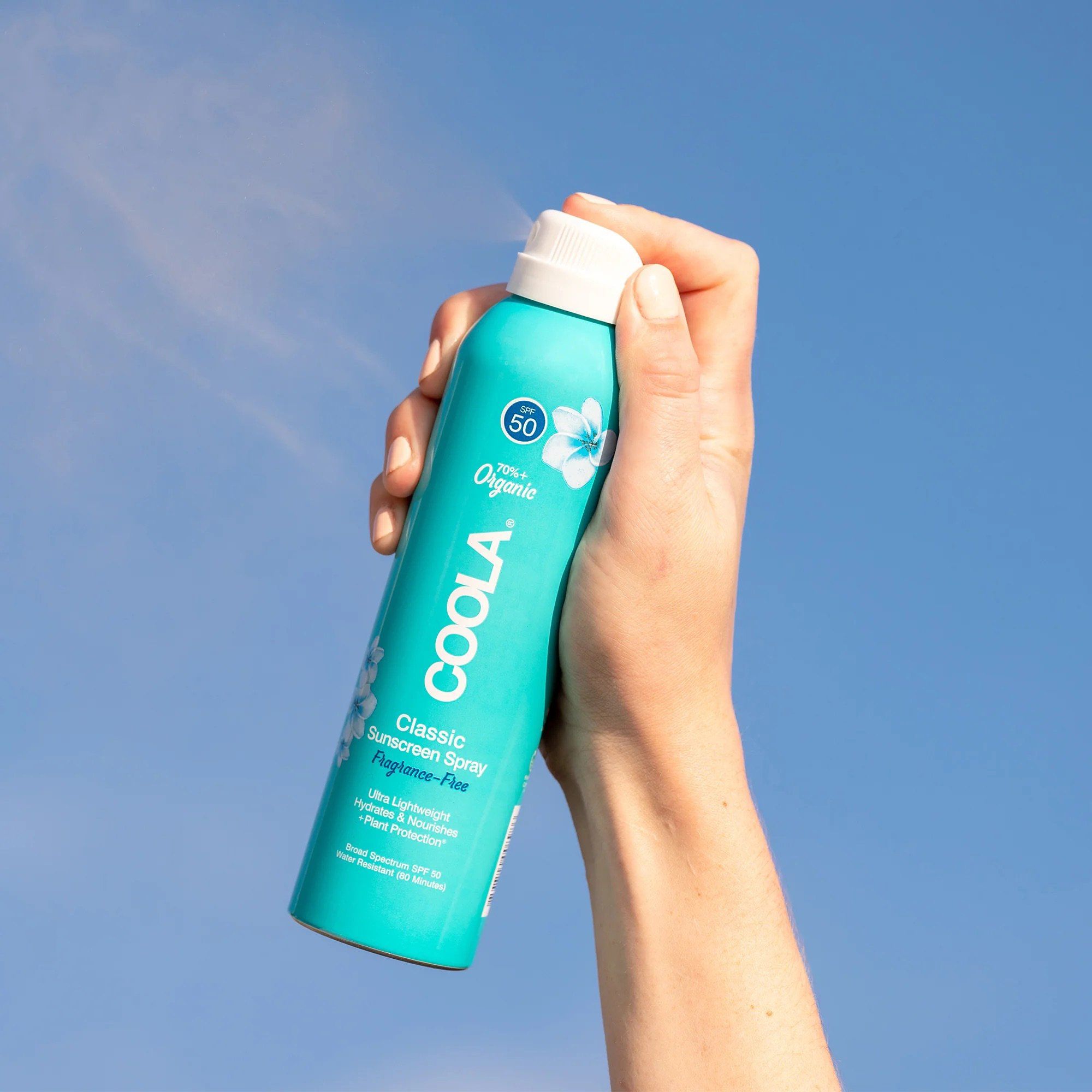 COOLA Classic Body Organic Sunscreen Spray, Fragrance Free, SPF 50 - 2 fl oz