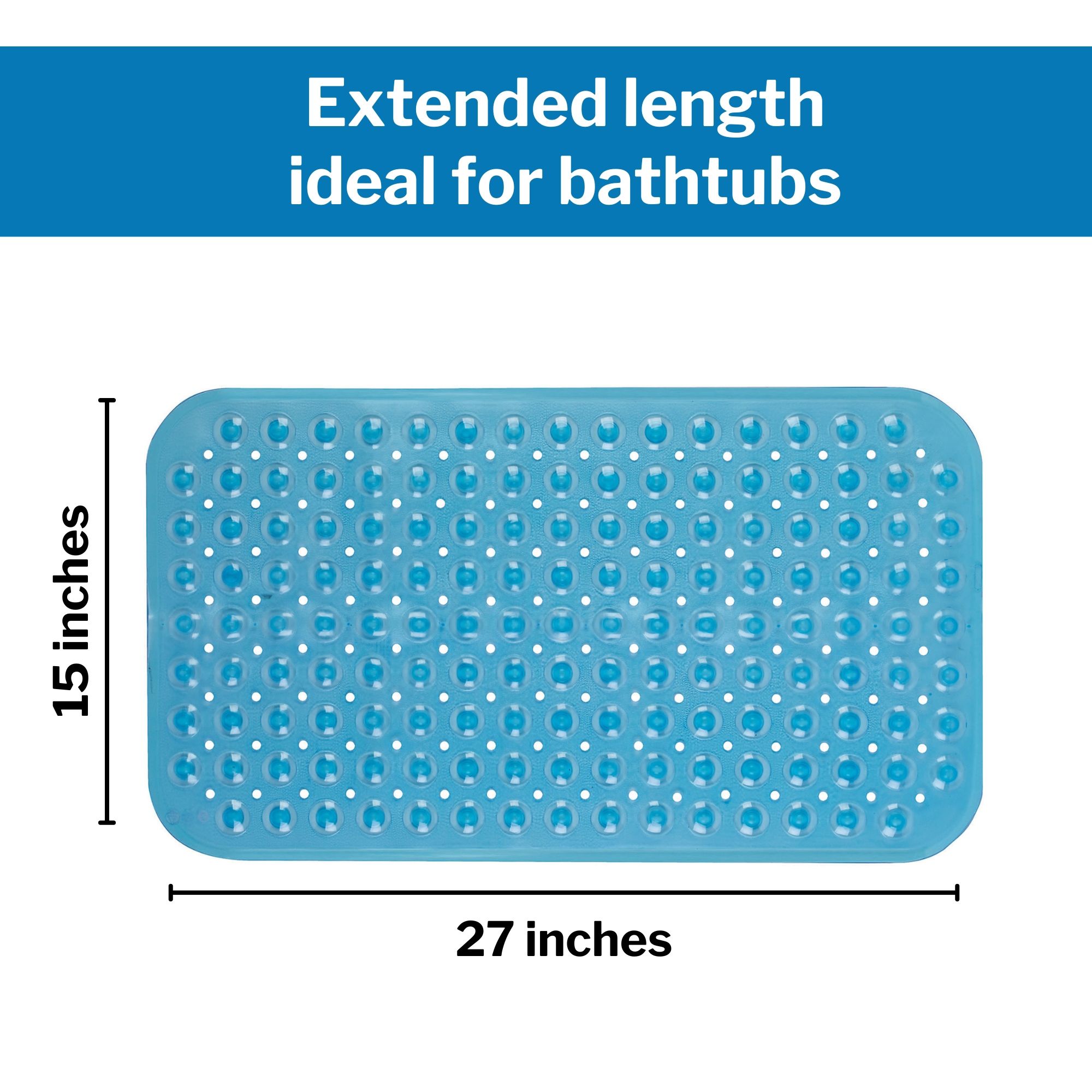 Theracare Vinyl Bathtub Mat Blue