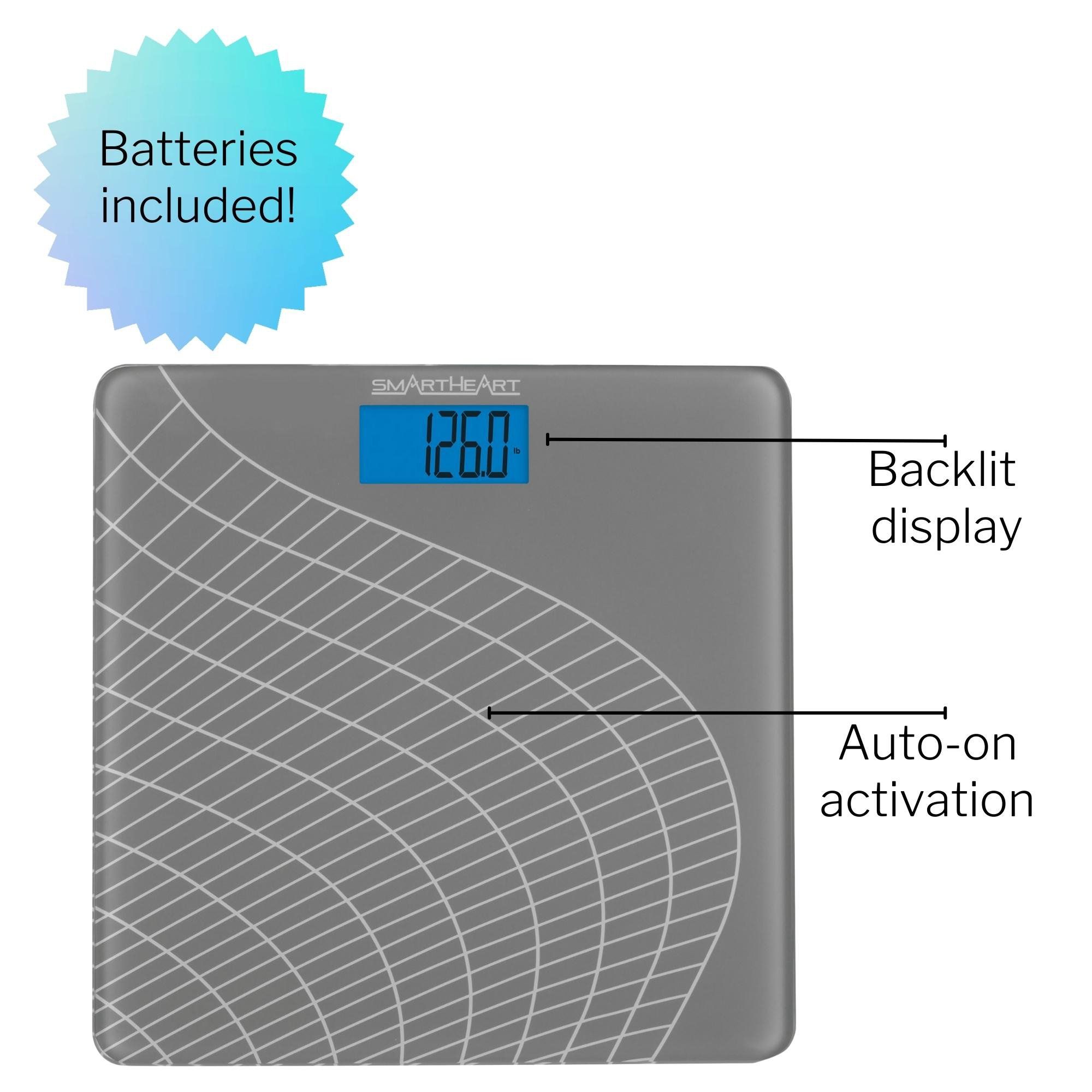 Smartheart Talking Digital Scale | Audible Results in English or Spanish - 438 lbs Weight Capacity