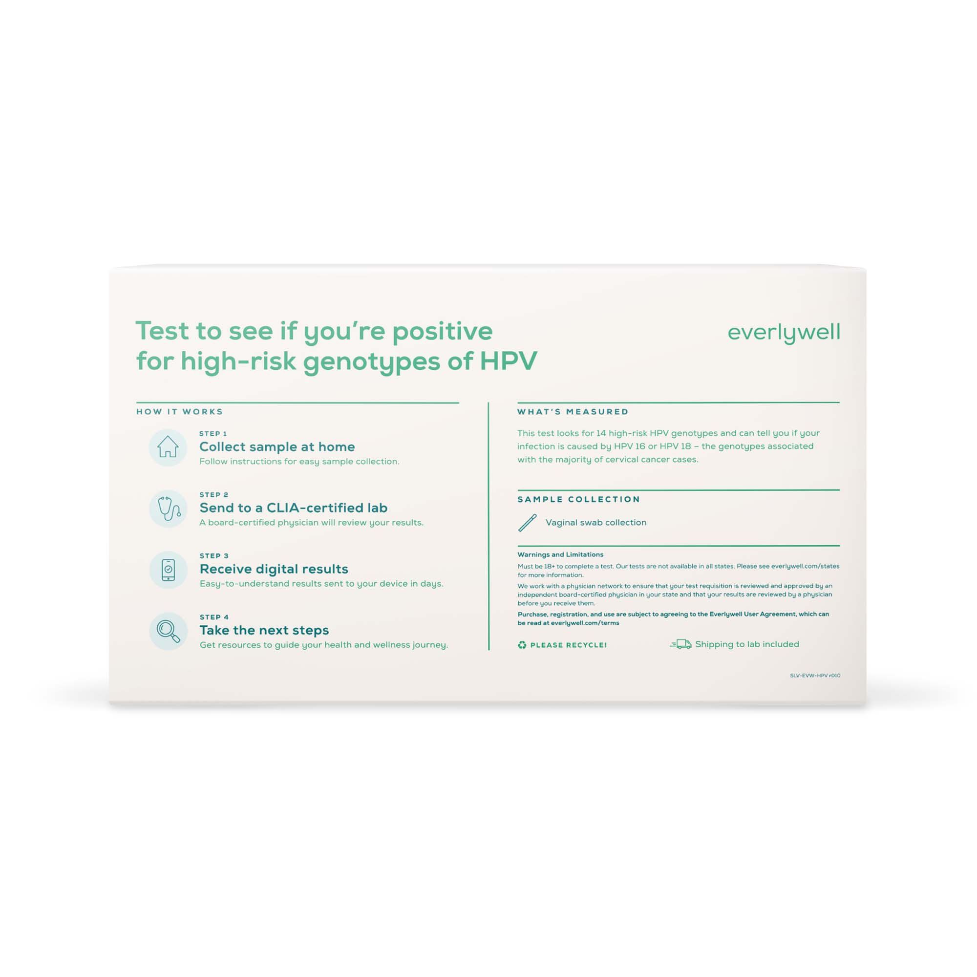 Everlywell Female HPV Test -  1 Test Kit