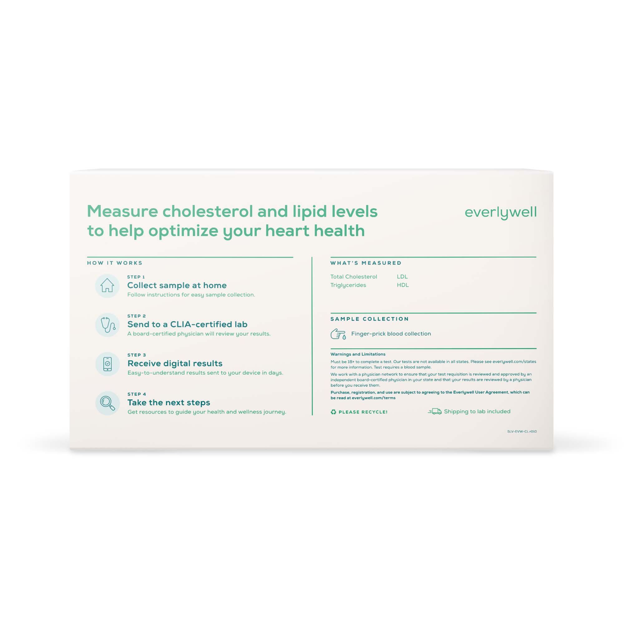 Everlywell Cholesterol & Lipids Test - 1 Test Kit