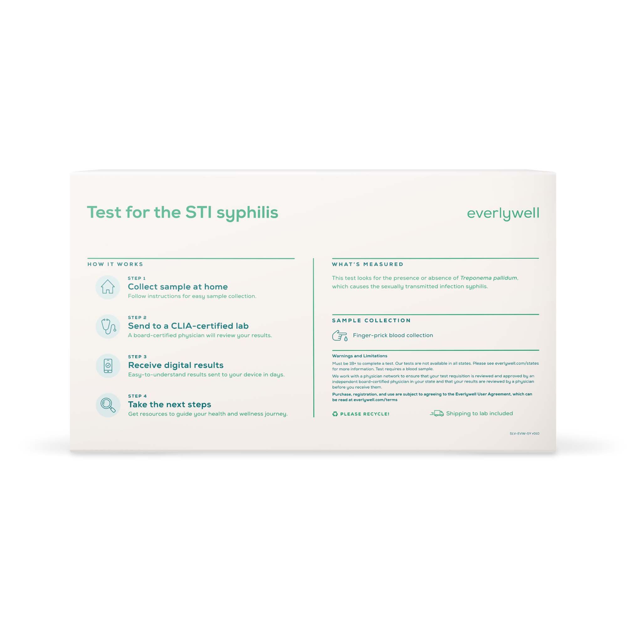 Everlywell Syphillis Test - 1 Test Kit