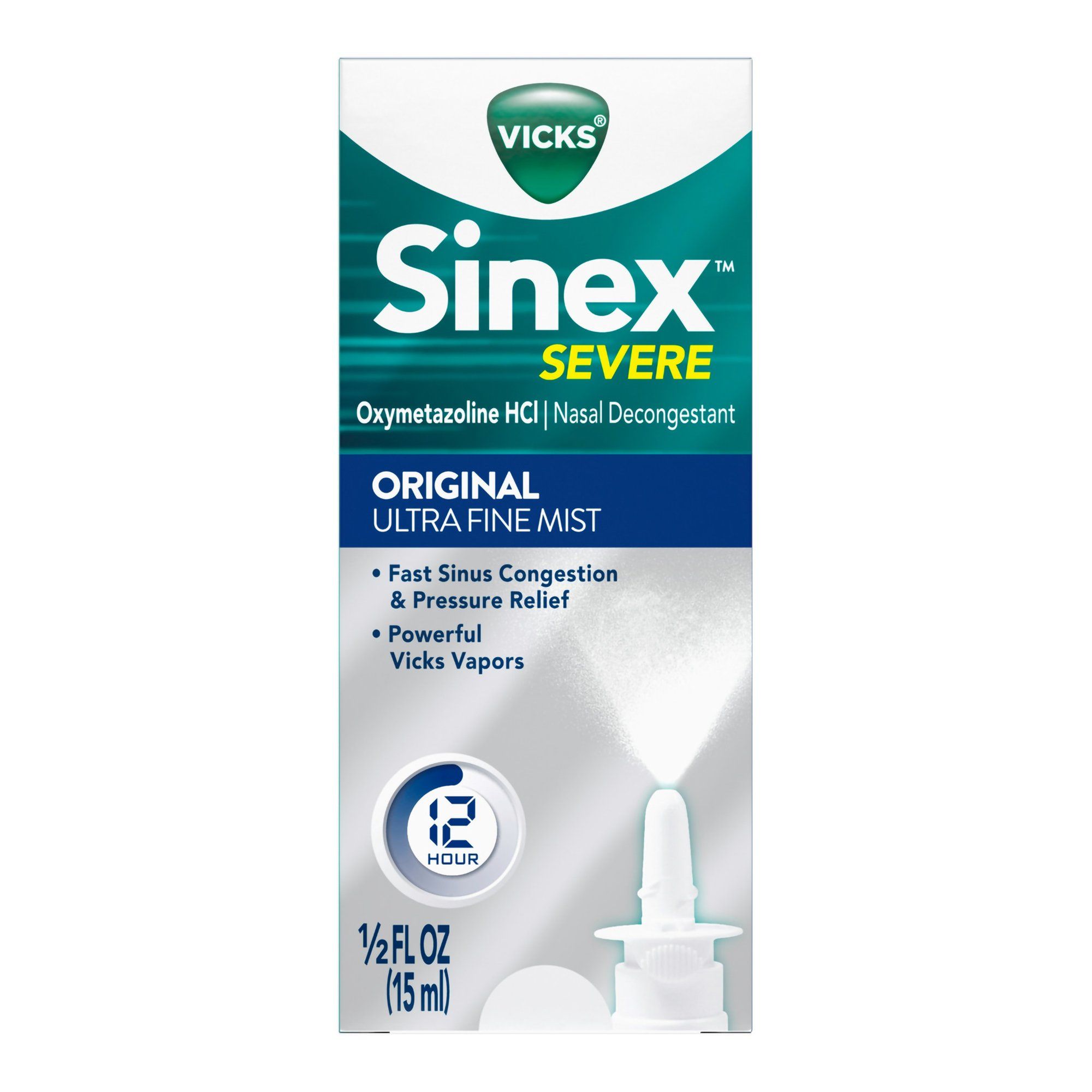 Vicks Sinex Severe Ultra Fine Nasal Mist, Nasal Decongestant, 0.05 fl oz - 265 Sprays