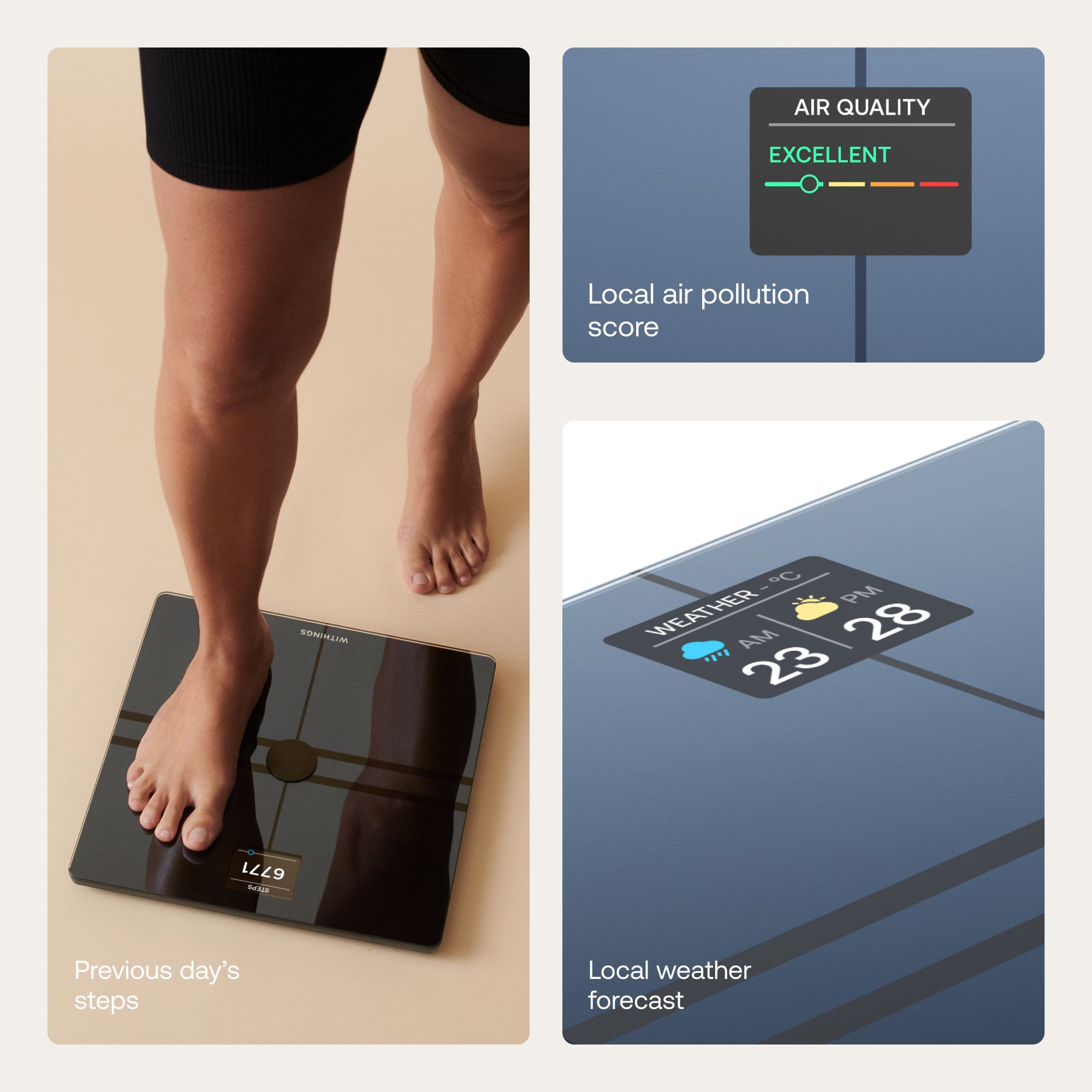 Withings Complete Body Composition Analysis Wi-Fi Smart Scale with LCD Color Screen - Black