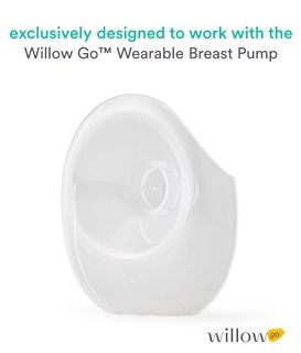 Willow Go Wearable Breast Pump Flange Set, 24mm - 2 Pack