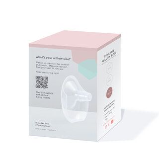 Willow Go Wearable Breast Pump Flange Set, 27mm - 2 Pack