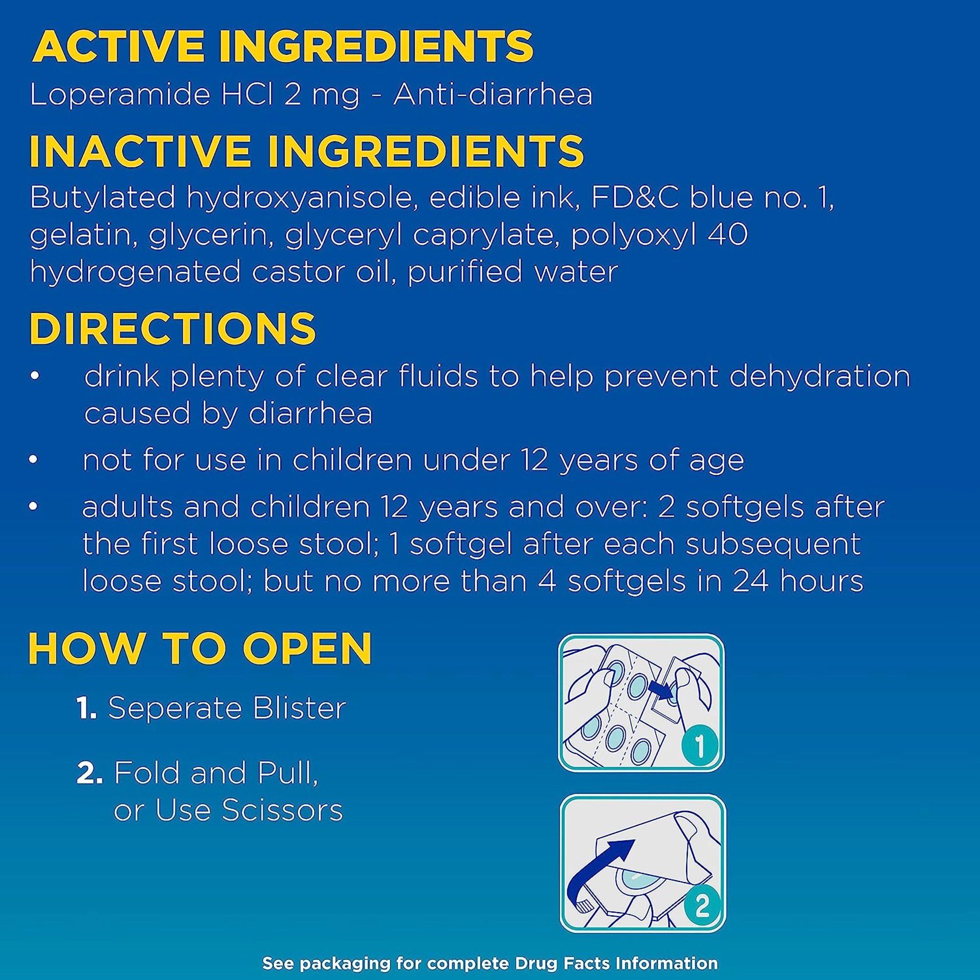 Imodium A-D Anti-Diarrheal Softgels  - 24 ct