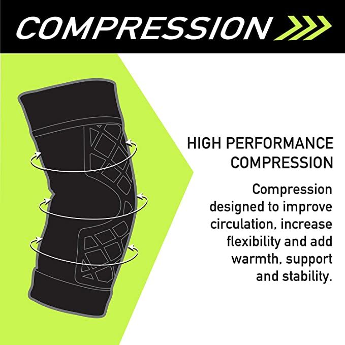 Spark Kinetic Elbow Sleeve Compression Support with Kinesiology Tape, Universal - Medium