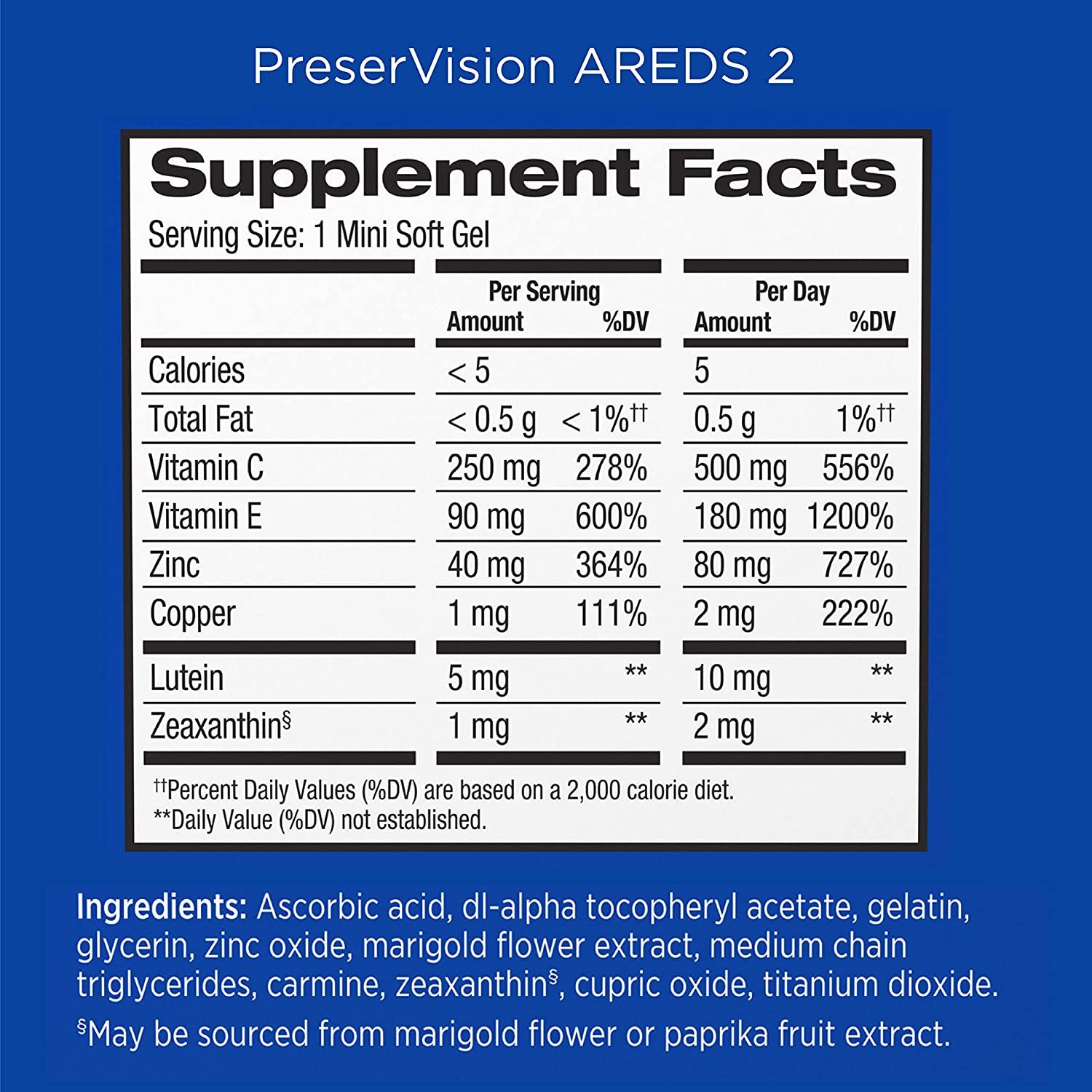 PreserVision AREDS 2 Formula Vitamin, Softgel - 120 ct