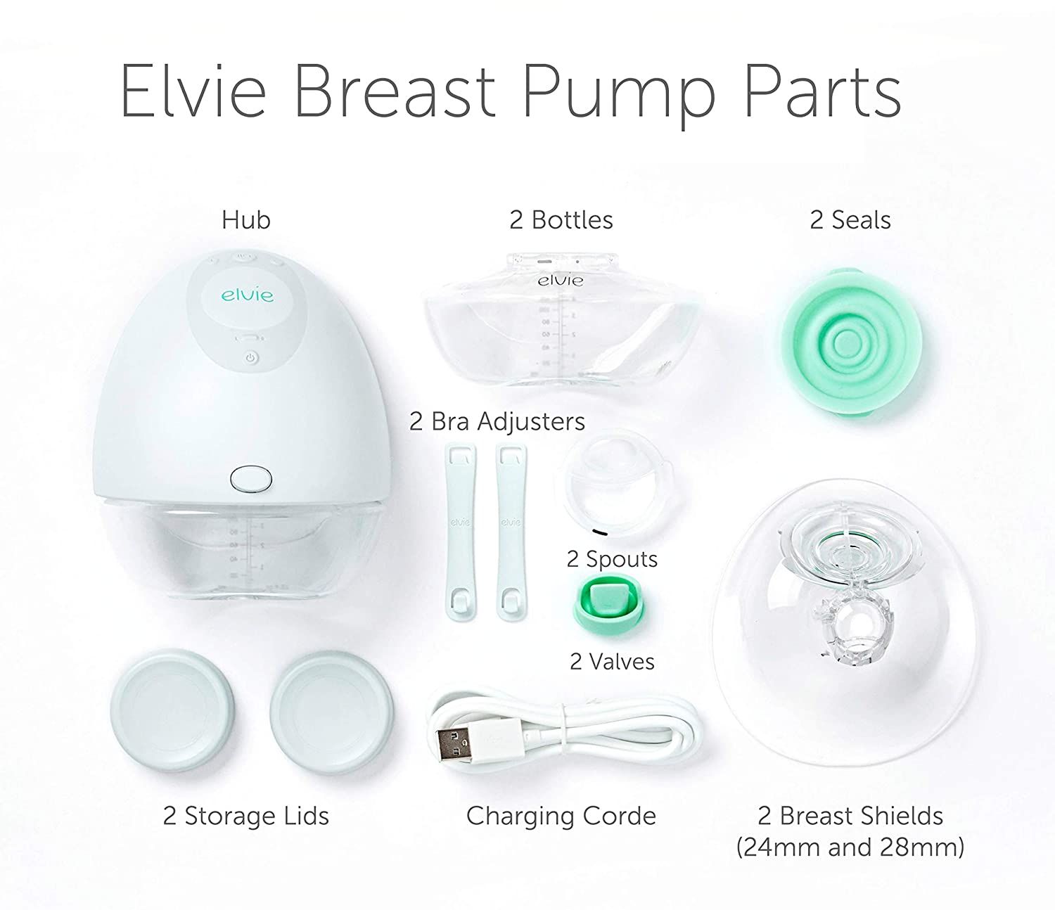 Elvie Pump Bra Adjusters - 4 ct