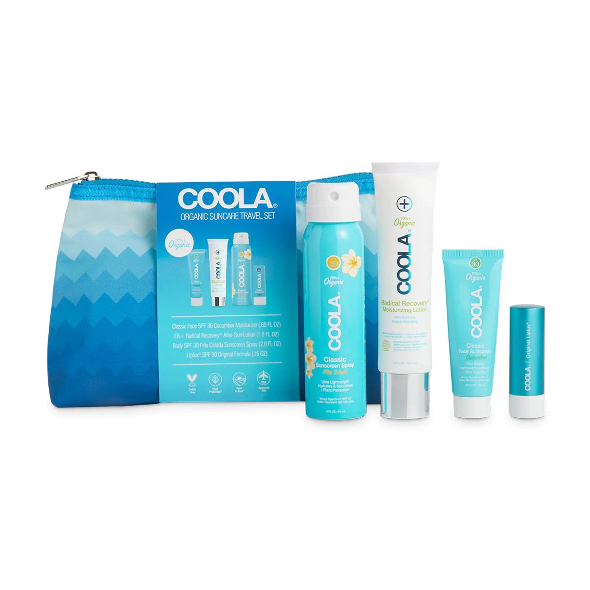 COOLA Organic Suncare Travel Set, SPF 30 - 4 piece