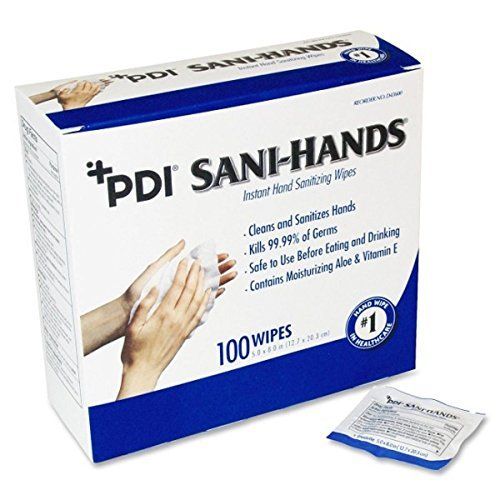 DISCDISCSani-Hands® Hand Sanitizing Wipes 100 Individual Packets