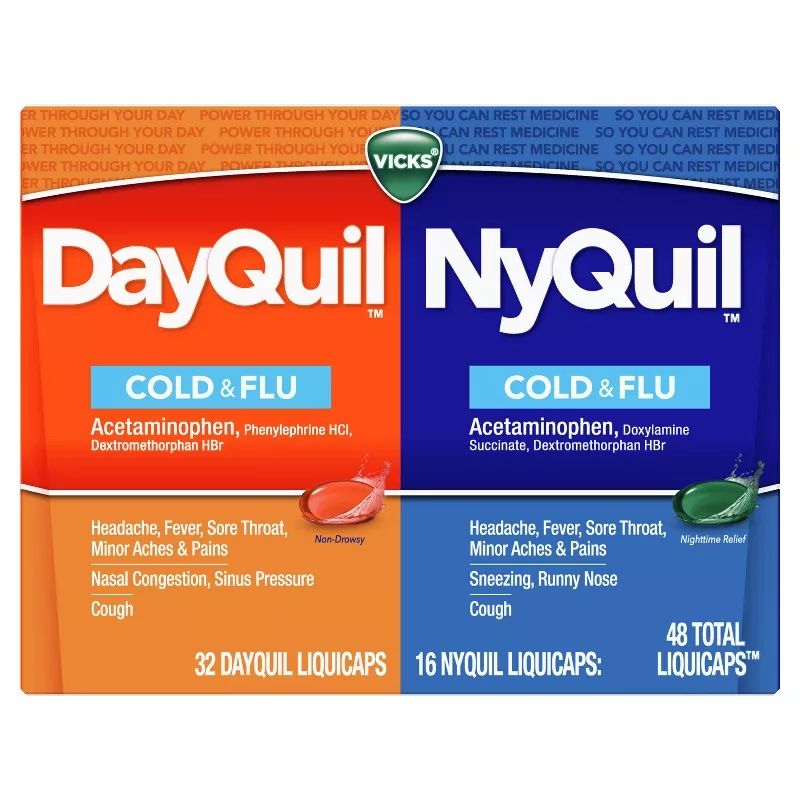 Vicks DayQuil/NyQuil Cold & Flu Liquidcaps - 48 ct