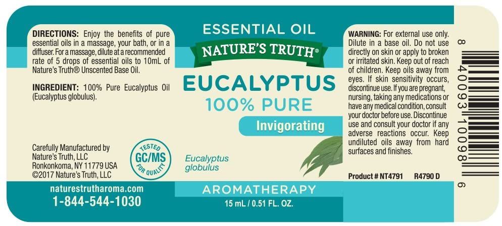 Nature's Truth Aromatherapy Essential Oil, Eucalyptus - 0.51 fl oz