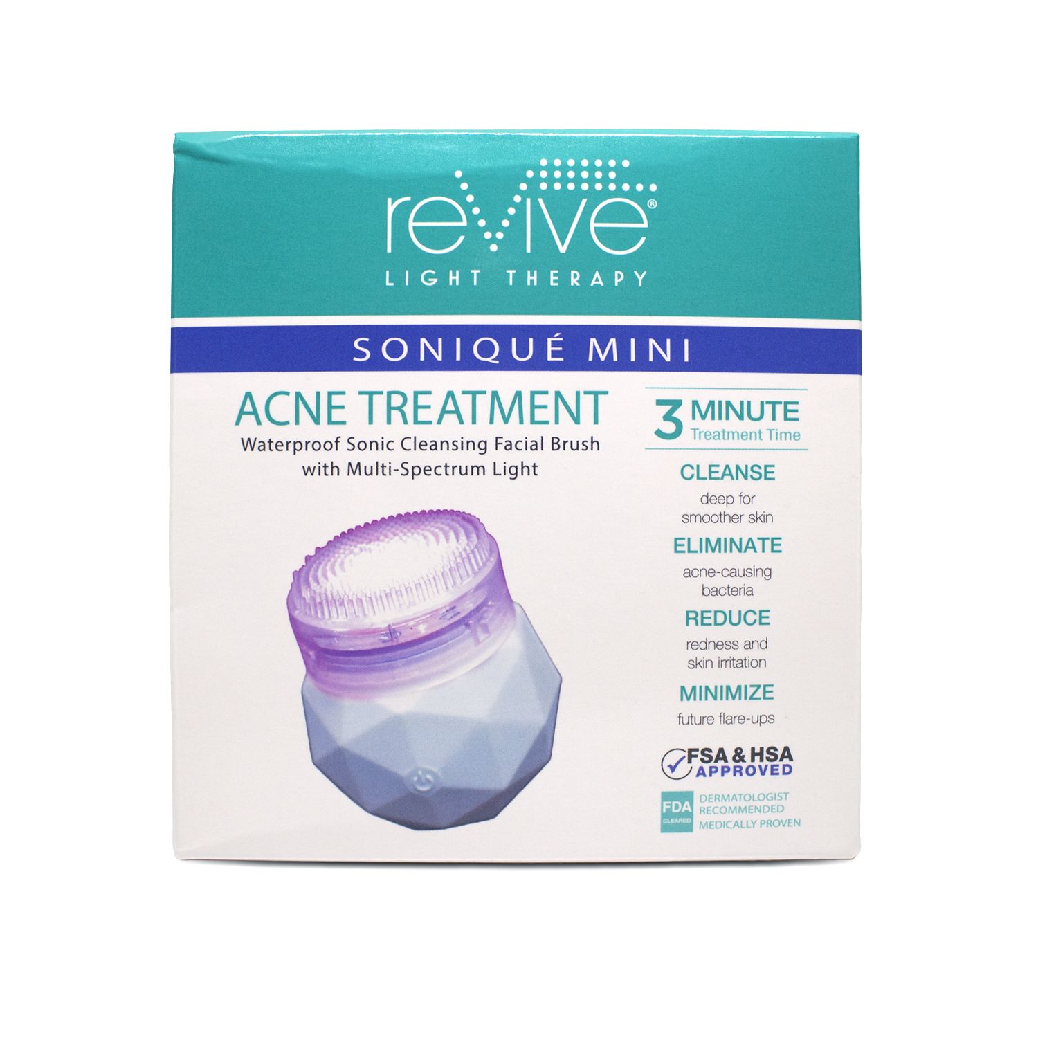 reVive Light Therapy® Soniqué Mini LED Sonic Cleanser - Acne Treatment