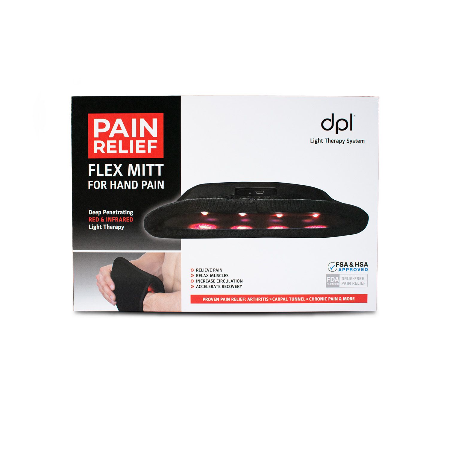 dpl® Flex Mitt – LED Light Therapy for Hand Pain Relief