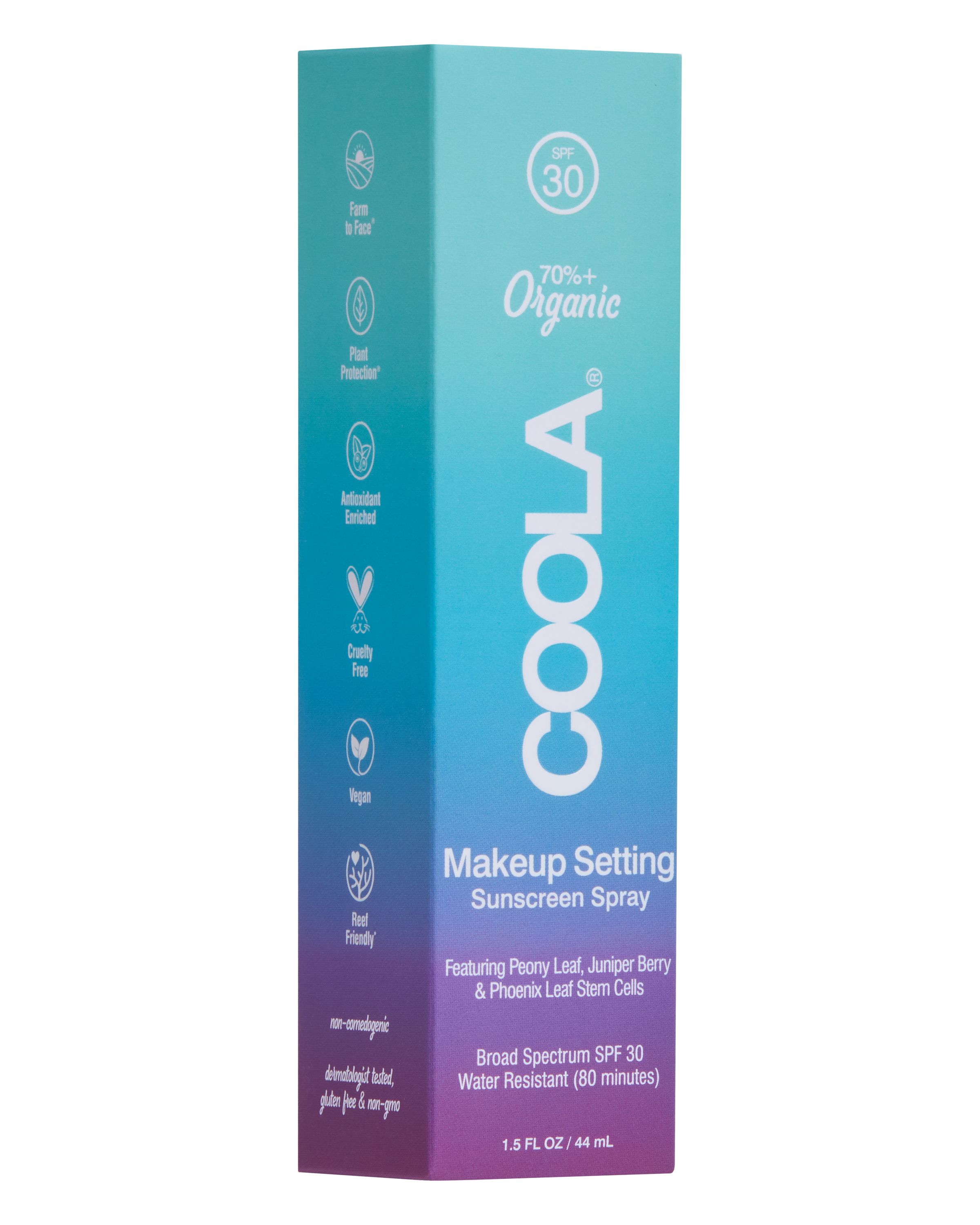 COOLA Classic Makeup Setting Spray Organic Sunscreen With Green Tea & Aloe, SPF 30 - 1.5 fl oz