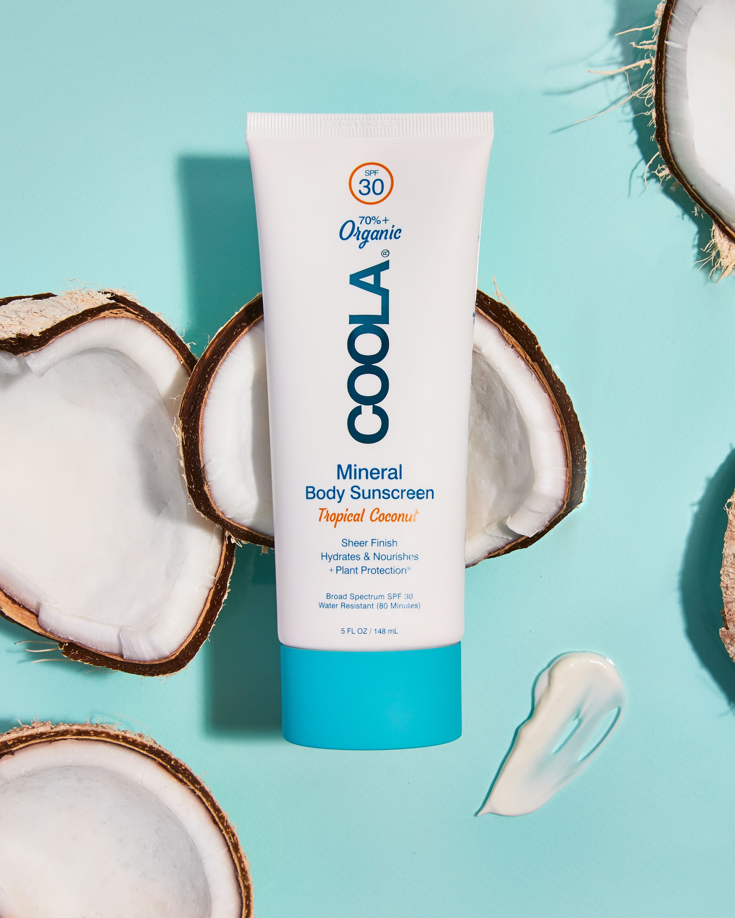 COOLA Mineral Body Organic Sunscreen Lotion, Tropical Coconut, SPF 30 - 5 fl oz