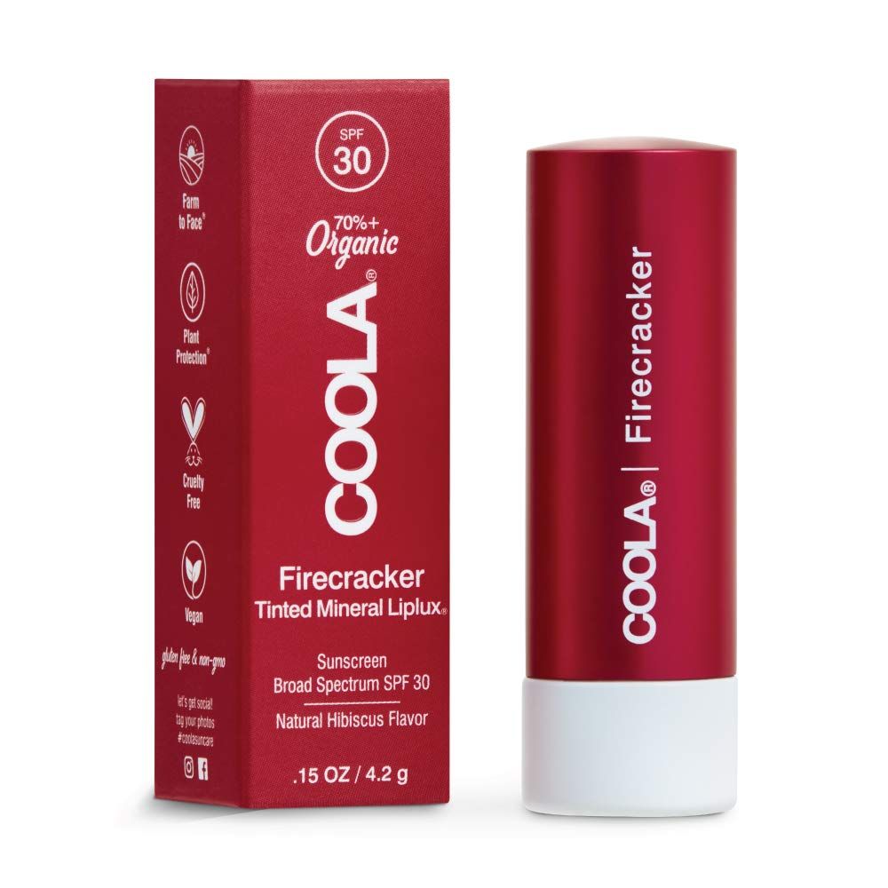 COOLA Mineral Liplux Organic Tinted Lip Balm, SPF 30 - Firecracker