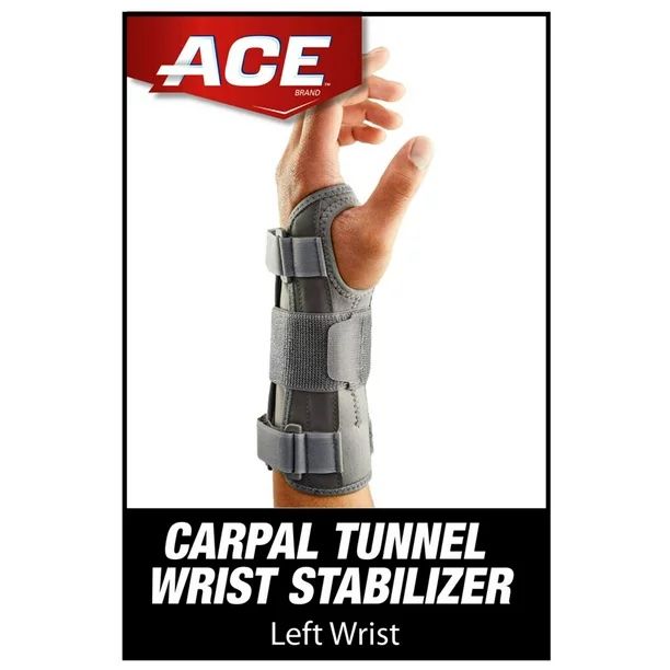 ACE Carpal Tunnel Firm Support Wrist Stabilizer, Left, Adjustable- 1 ct