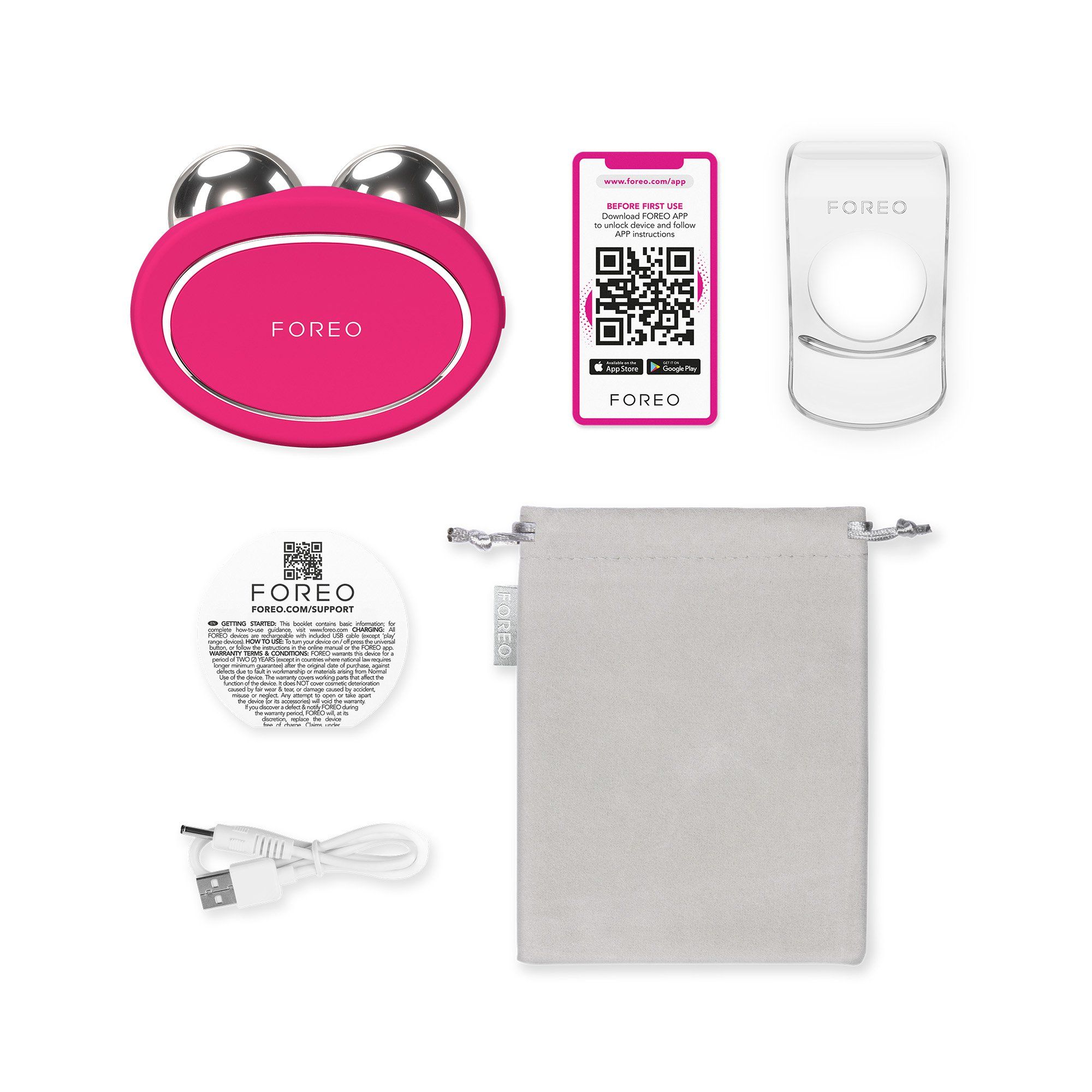 FOREO BEAR フェイシャルトーニング器 （付属品完備） FOREO BEAR™ 2 Microcurrent Facial Toning Device | Optum Now
