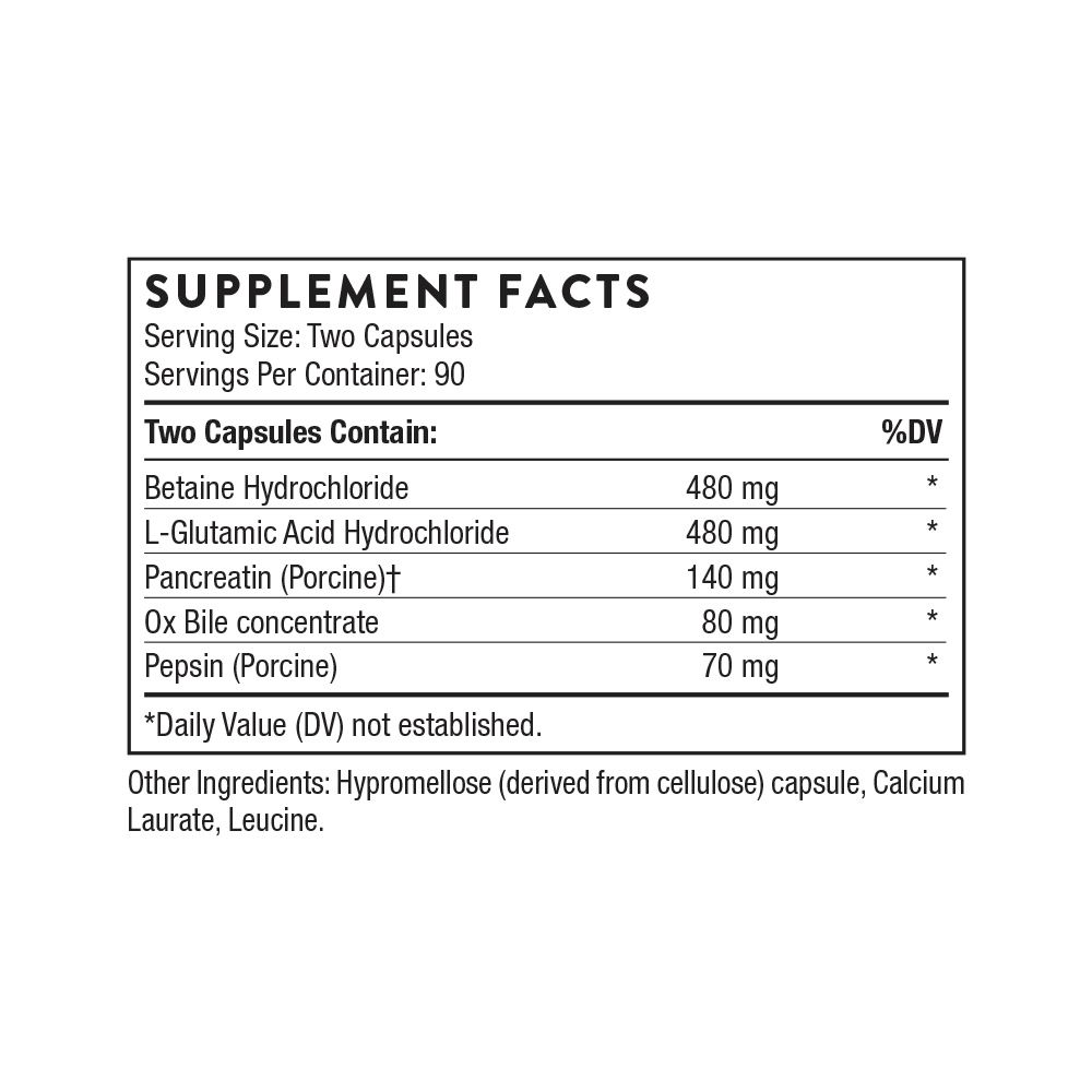 Thorne Advanced Digestive Enzymes Plus Gallbladder Support (formerly ...