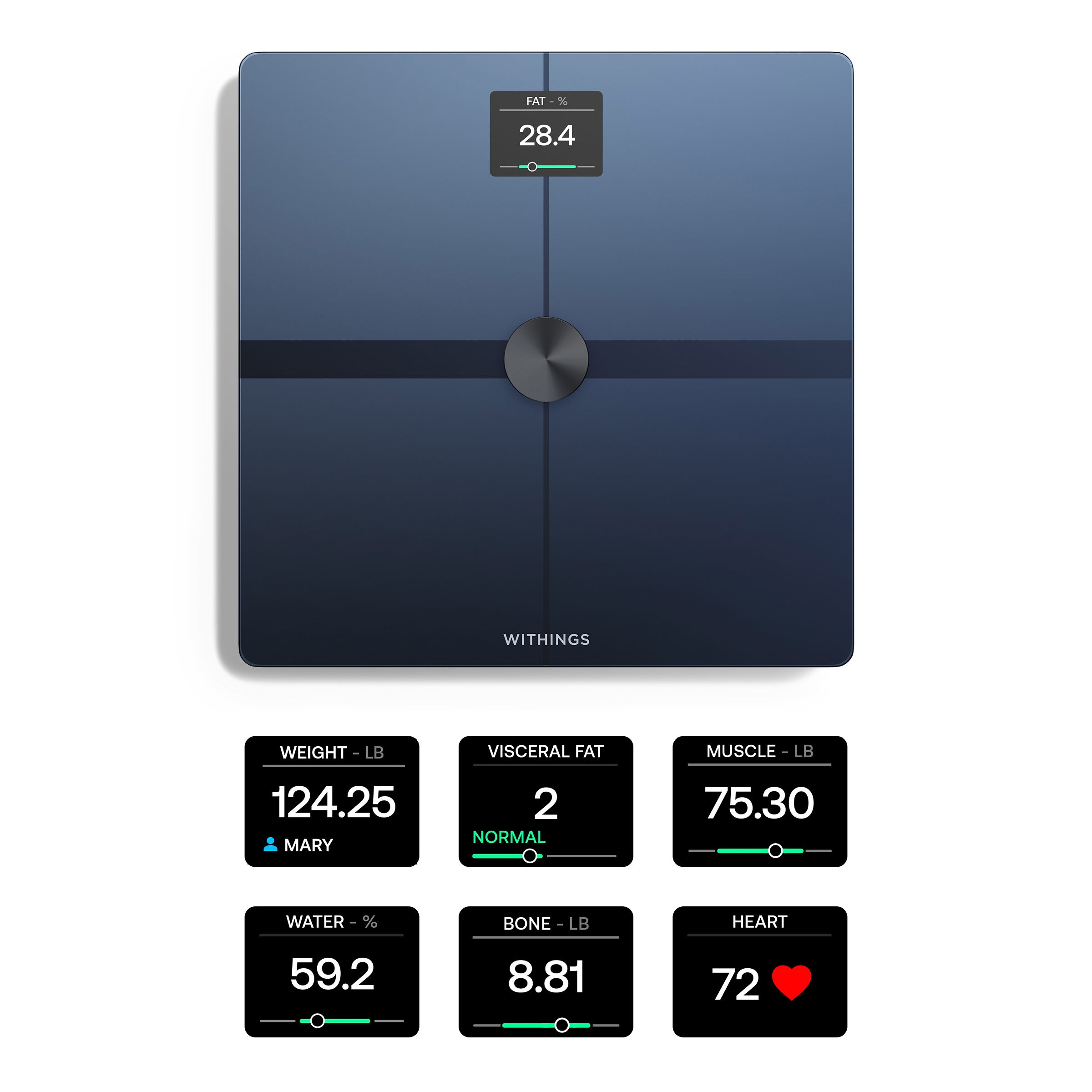 Withings Body Smart Advanced Body Composition Smart Wi Fi Scale Black 9427