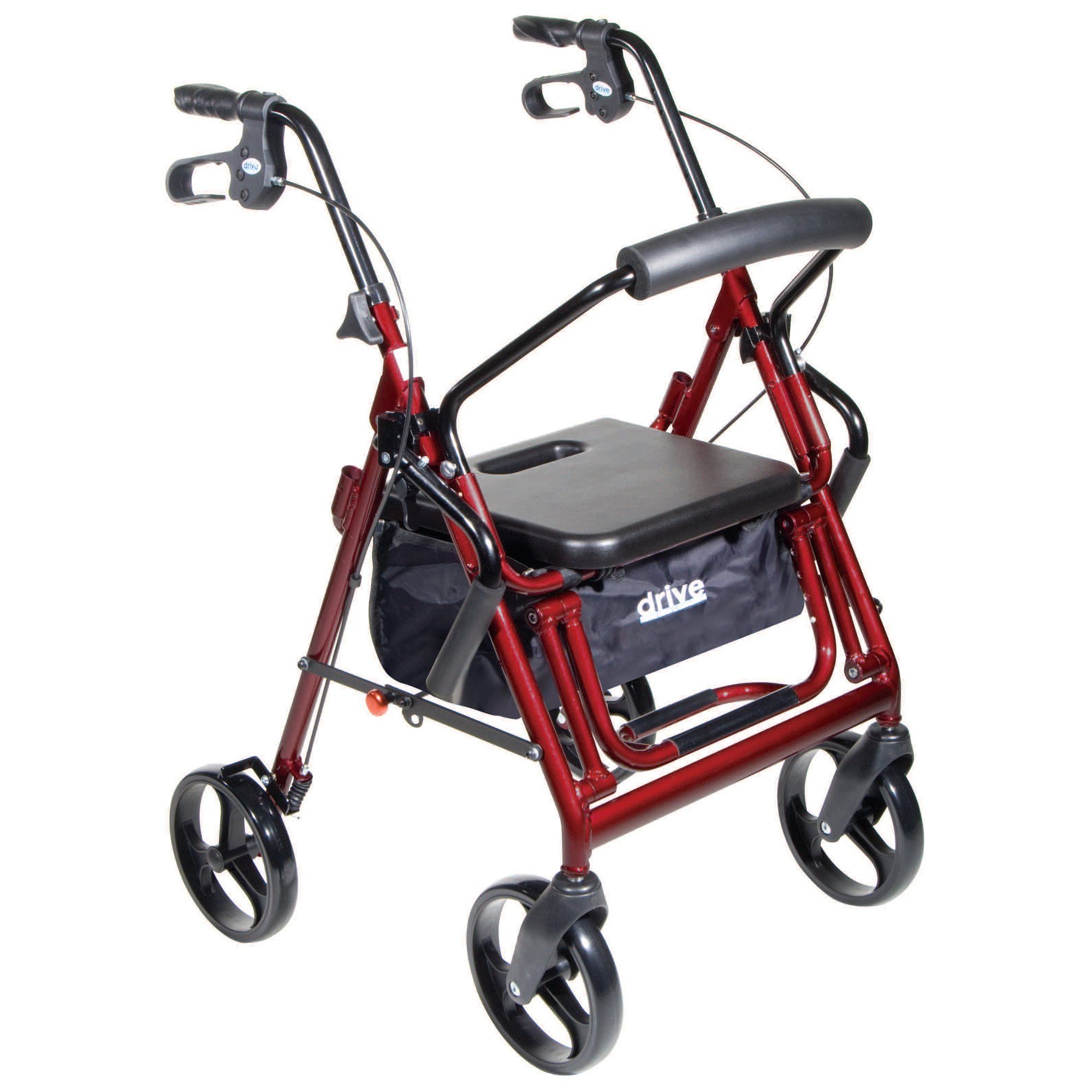McKesson Bariatric Folding Rollator, Adjustable Height, Blue