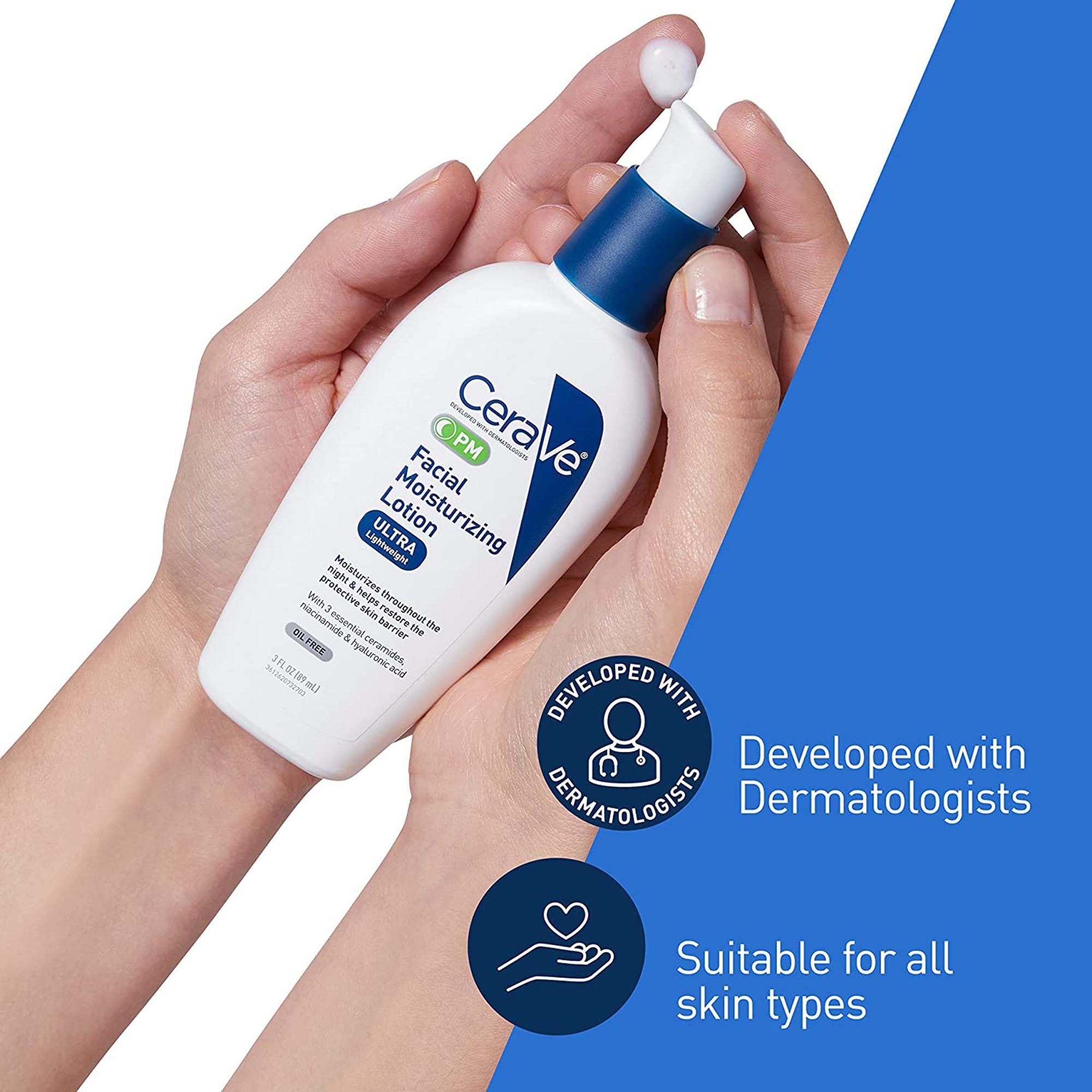 CeraVe PM Facial Moisturizing Lotion 3本 CeraVe PM Facial SPF 30 Moisturizing Lotion - 3 Fl. Oz. - vons