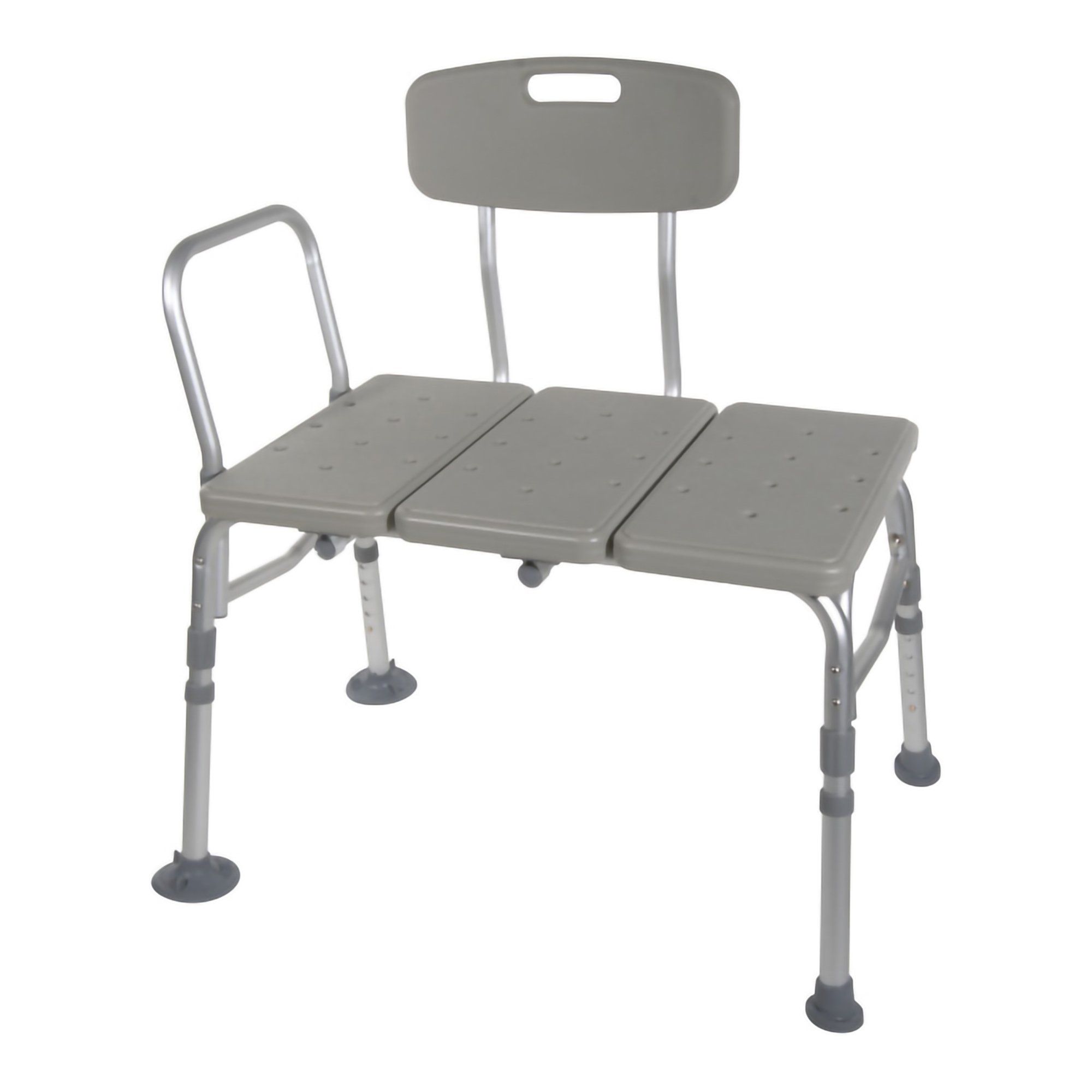 McKesson Transfer Bath Bench with Back, Removable Arm Rail - 400 lb ...