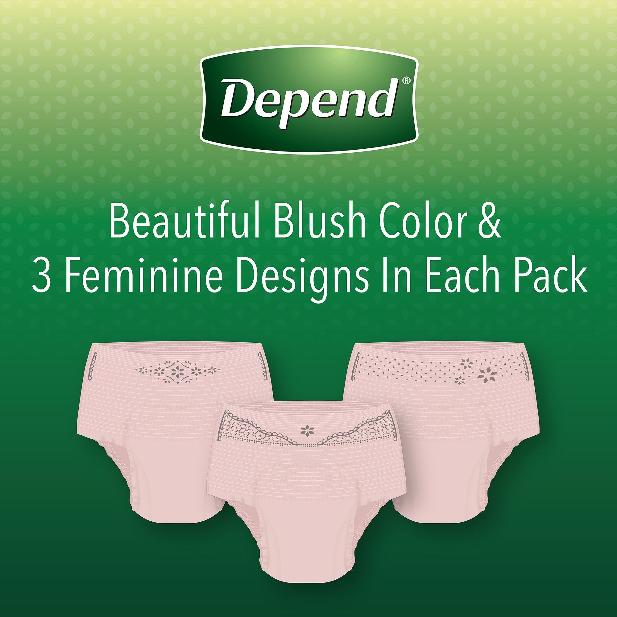 Depend Fit Flex Incontinence Underwear for Women Maximum Absorbency Blush Large 28 ct