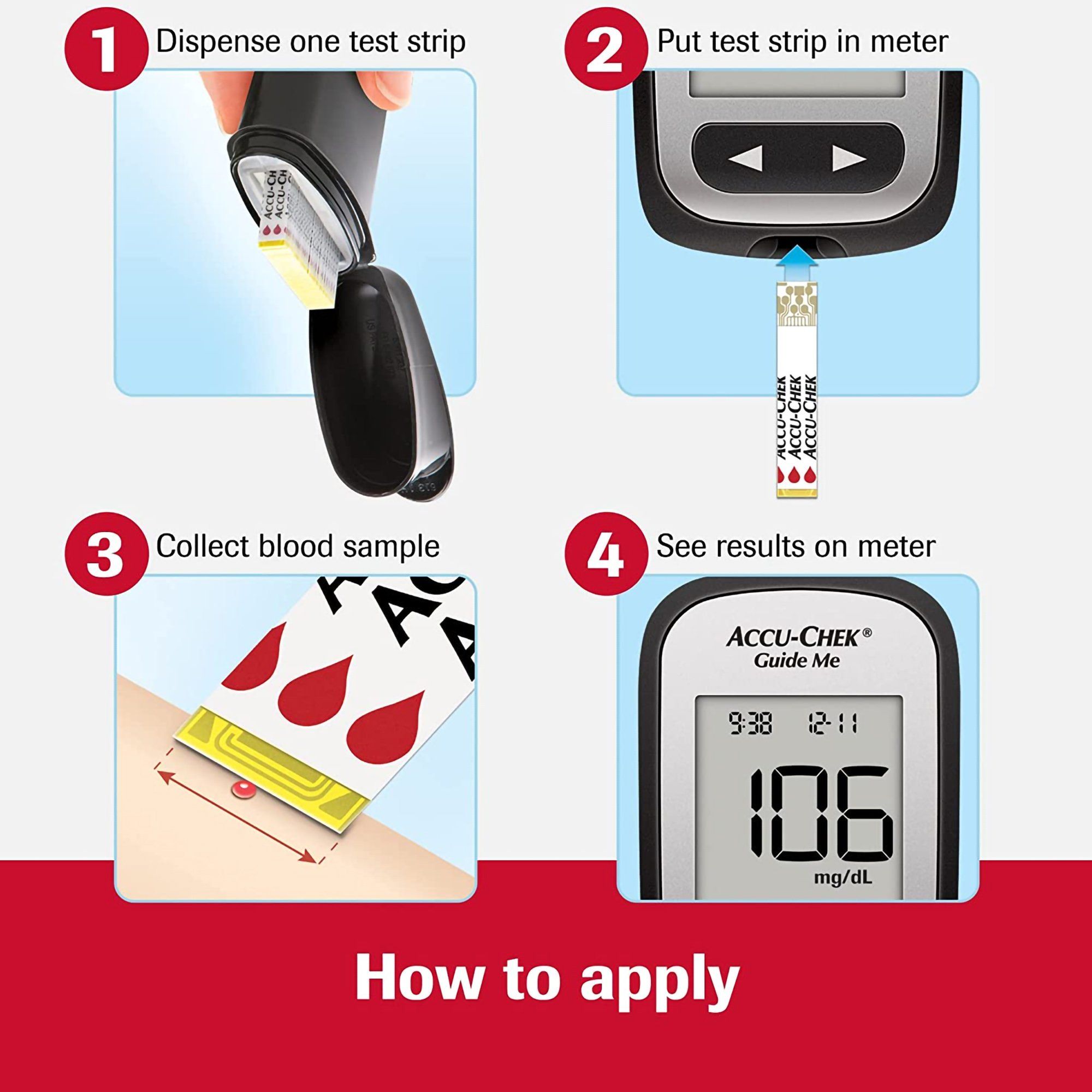 Accu Chek Guide Glucose Test Strips   20 ct