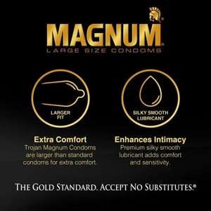 Trojan Magnum Lubricated Condoms, Large - 3 ct | Optum Now
