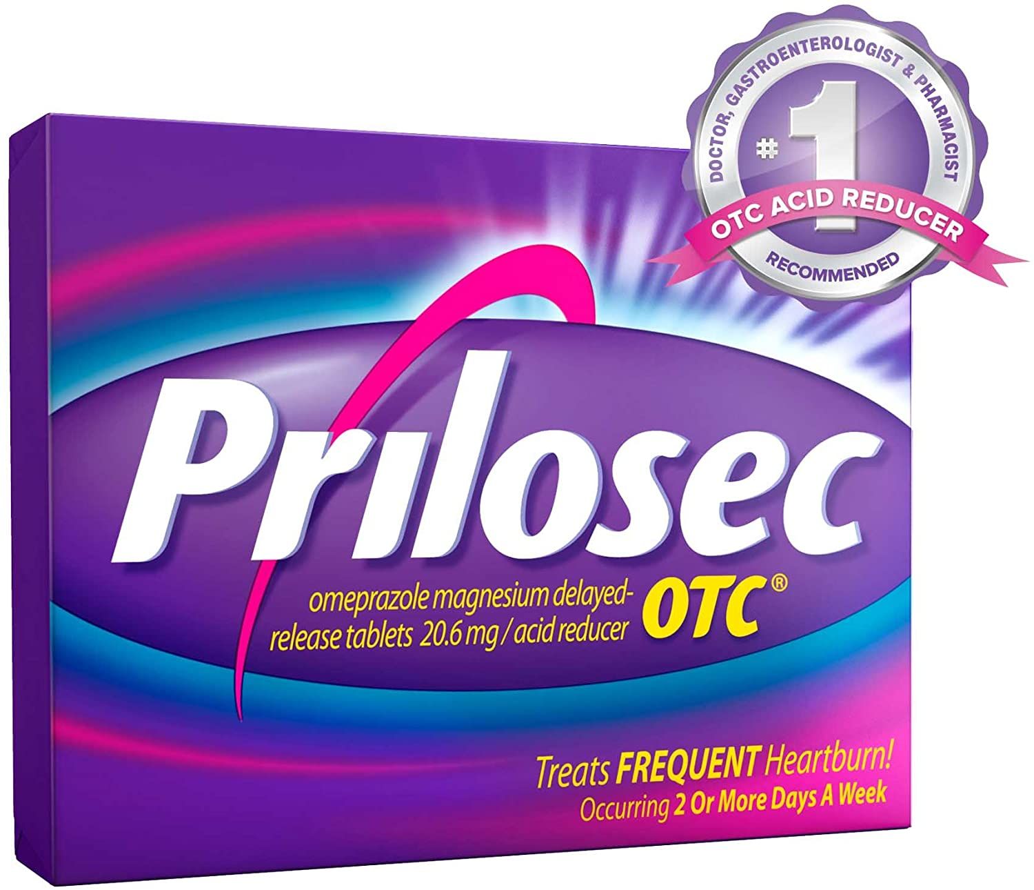Prilosec OTC Heartburn \u0026 Acid Reducer Tablets - 28 ct | Optum Now, image size:1500x1290
