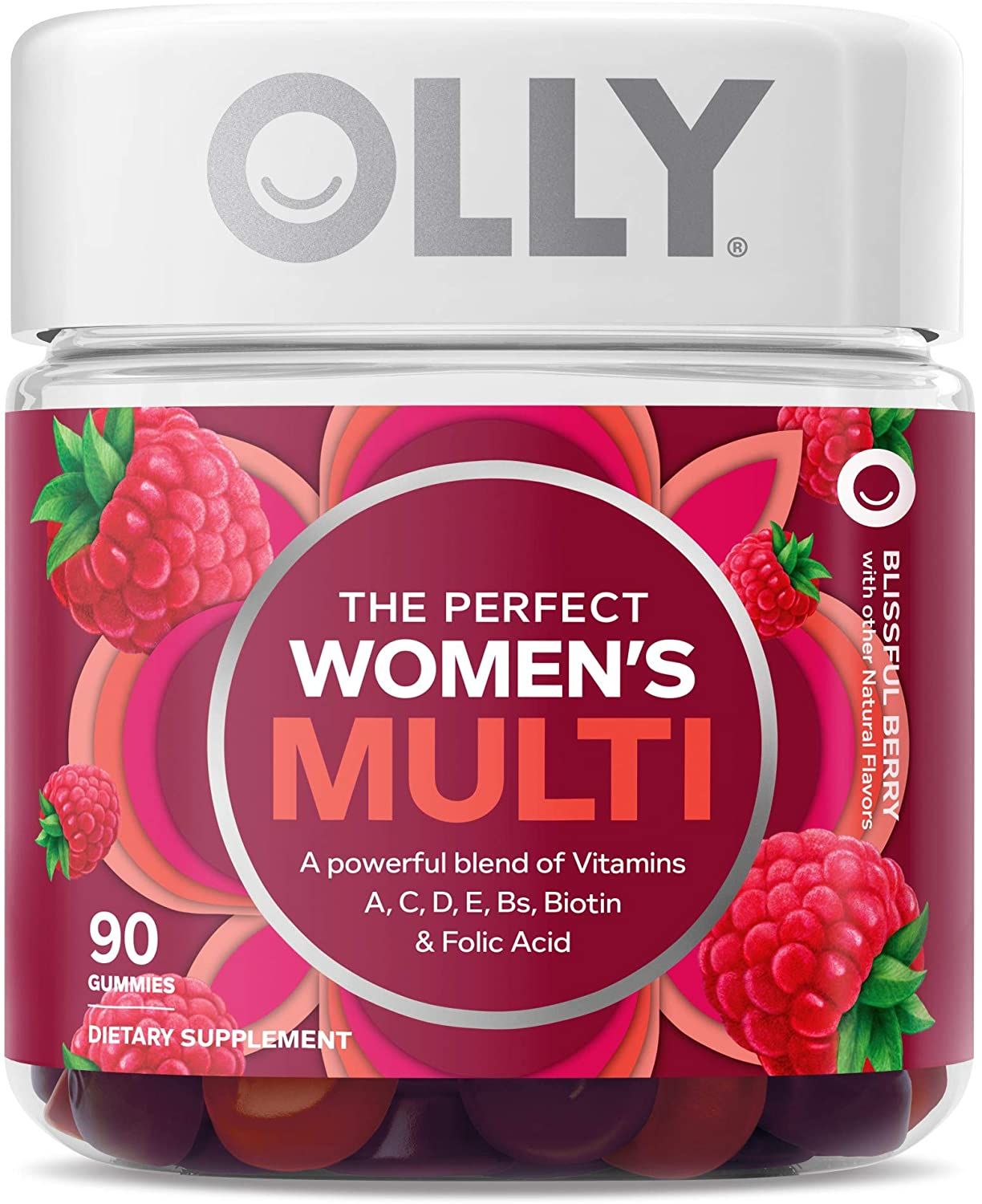 OLLY Women’s Perfect Multivitamin Gummies, Berry - 90 ct