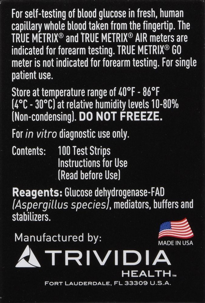 TRUE METRIX Self Monitoring Blood Glucose Test Strips - 100 ct