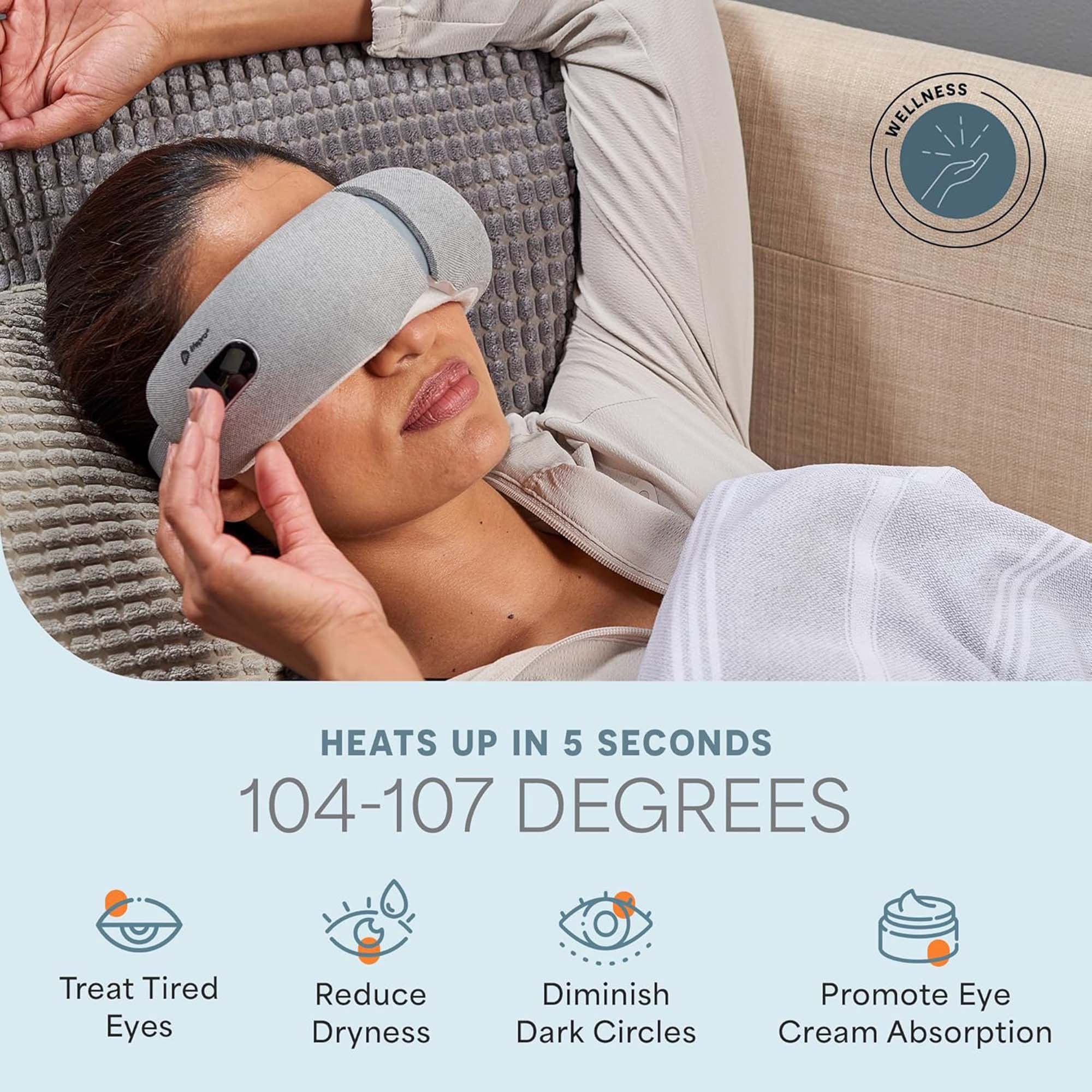 Lifepro Oculax Vibration Therapy Mask Gray One Size Fits Most