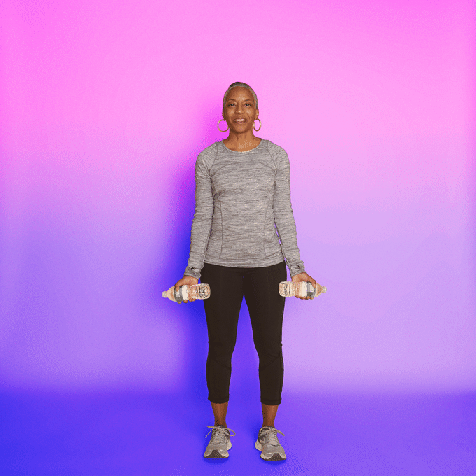 muscle toning compound bidep curl movement