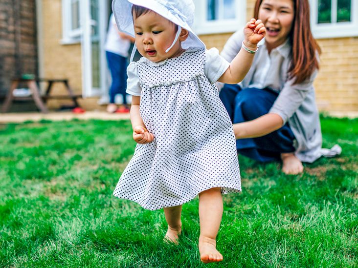 Baby girl store walking age