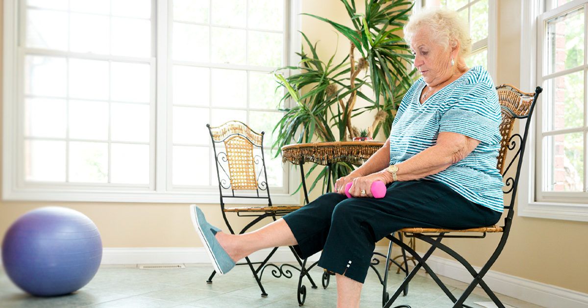 Woman creates chair workouts for older clients to get fit sitting down