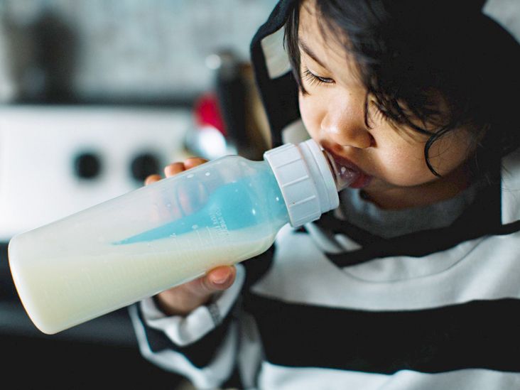 My 3 year old store still drinks milk bottle