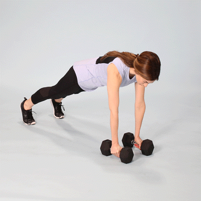 Pushup with dumbbells