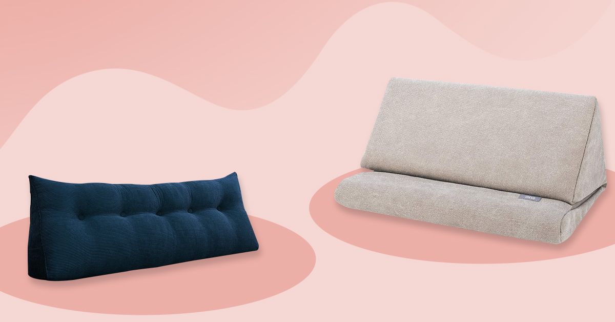 This $18 Bed Rest Pillow Keeps Me Comfortable for Hours While Lounging